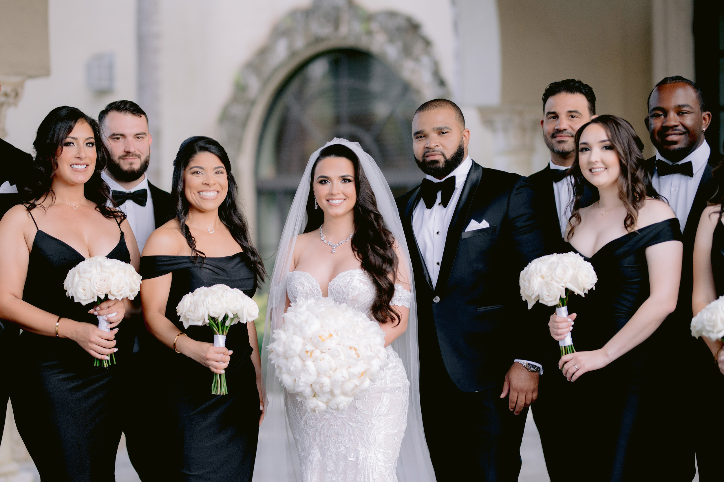 a group of people standing together