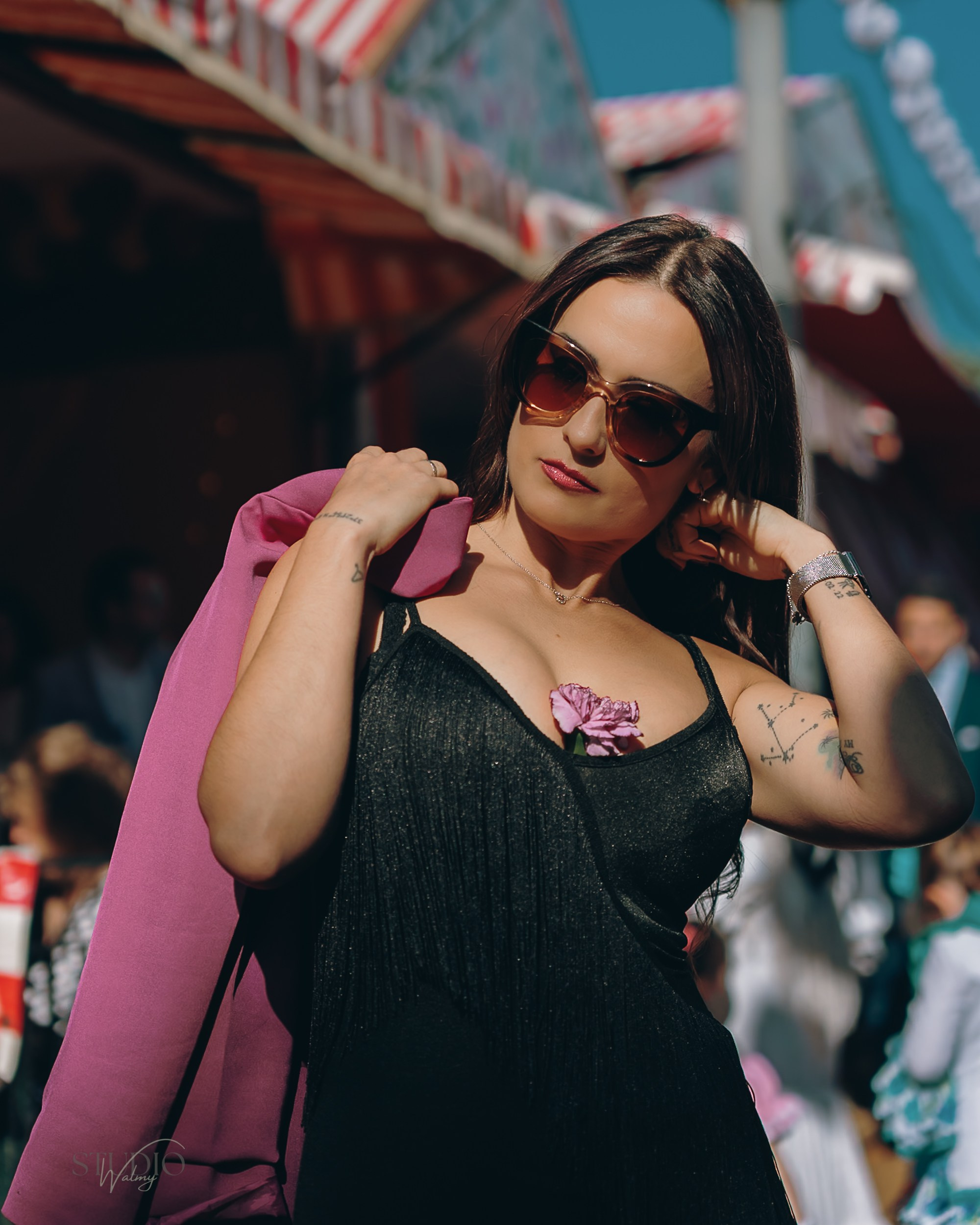 Sesión de fotos en feria de Abril de Sevilla. Inicio