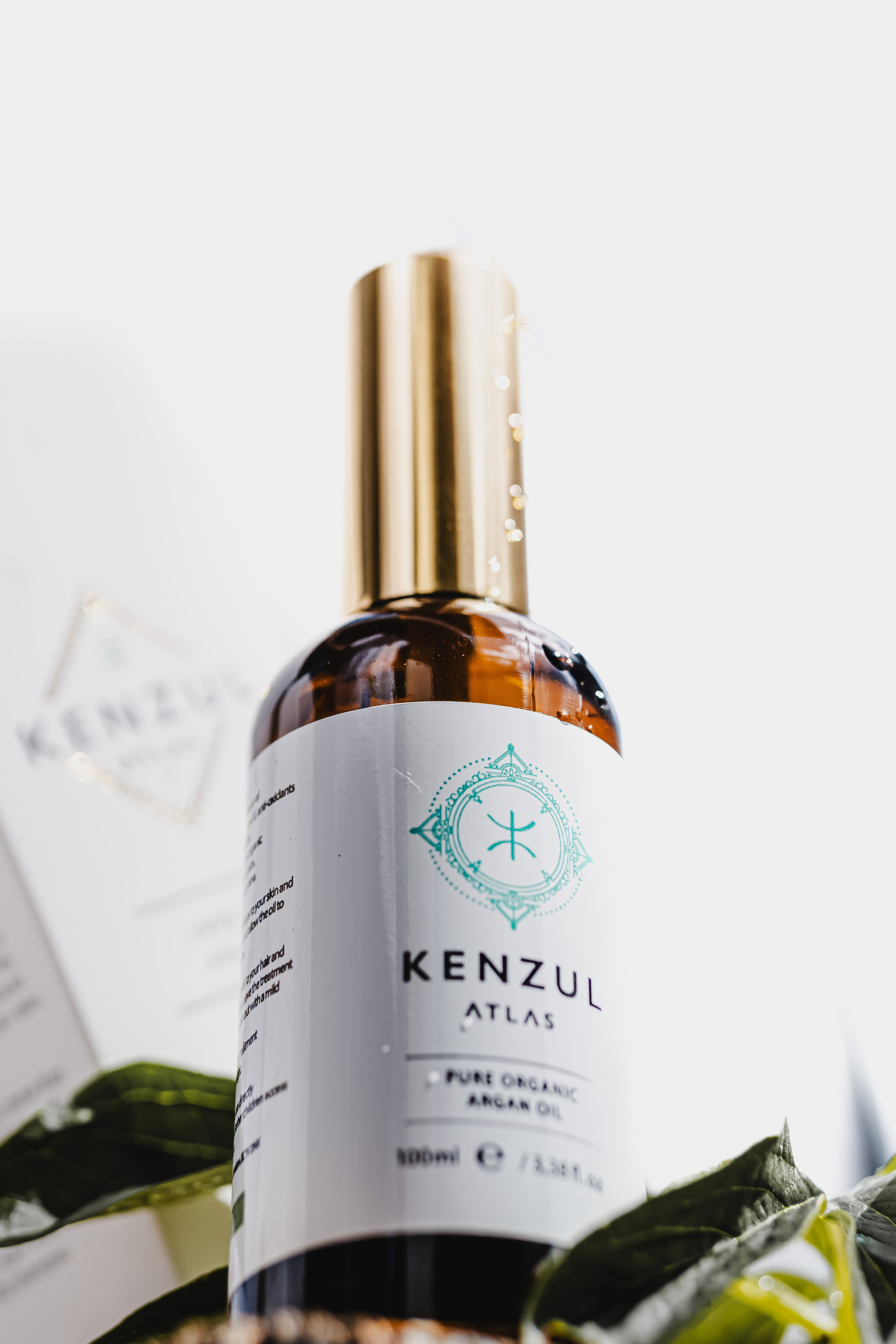 white skin care argan oil bottle