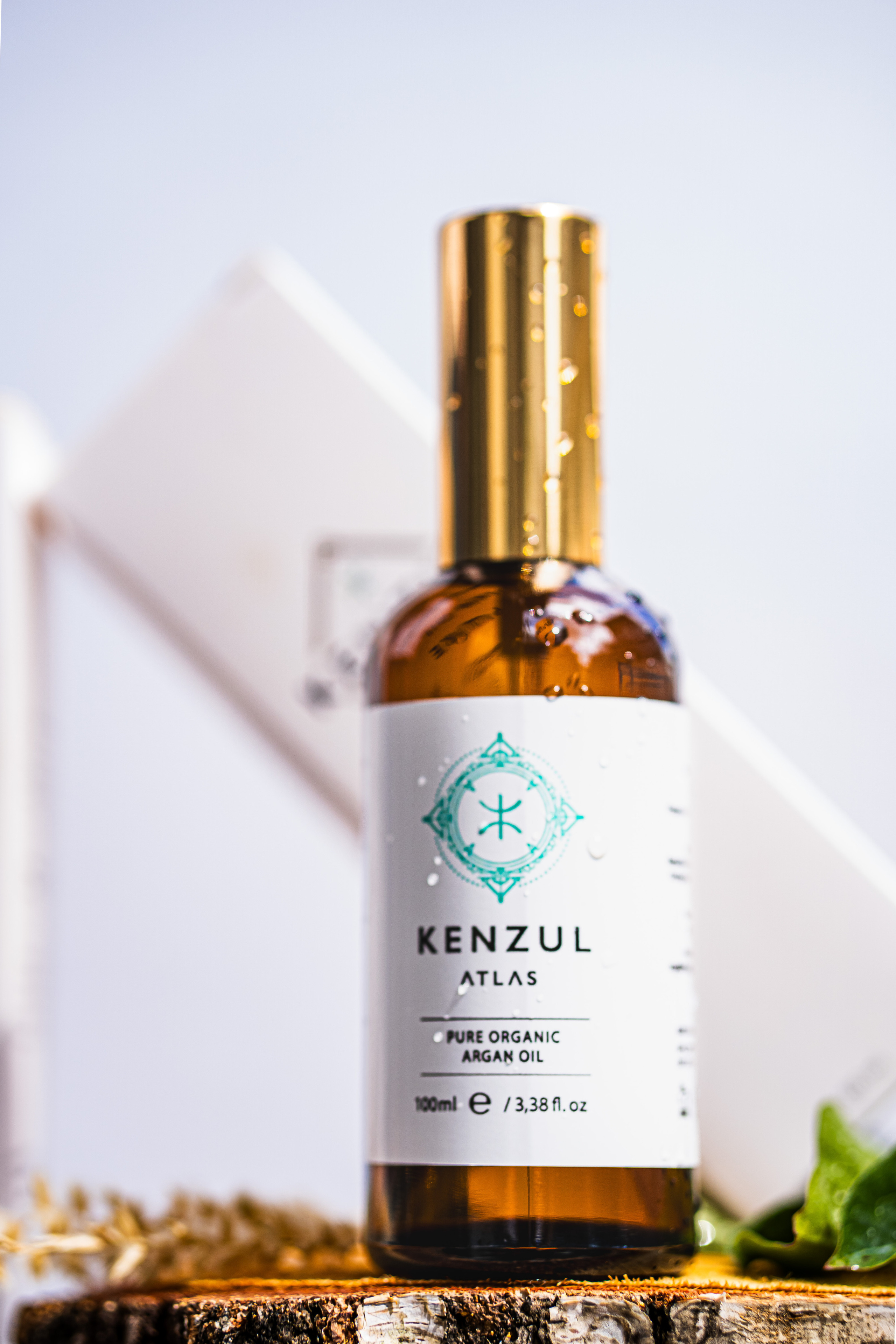 white skin care argan oil bottle