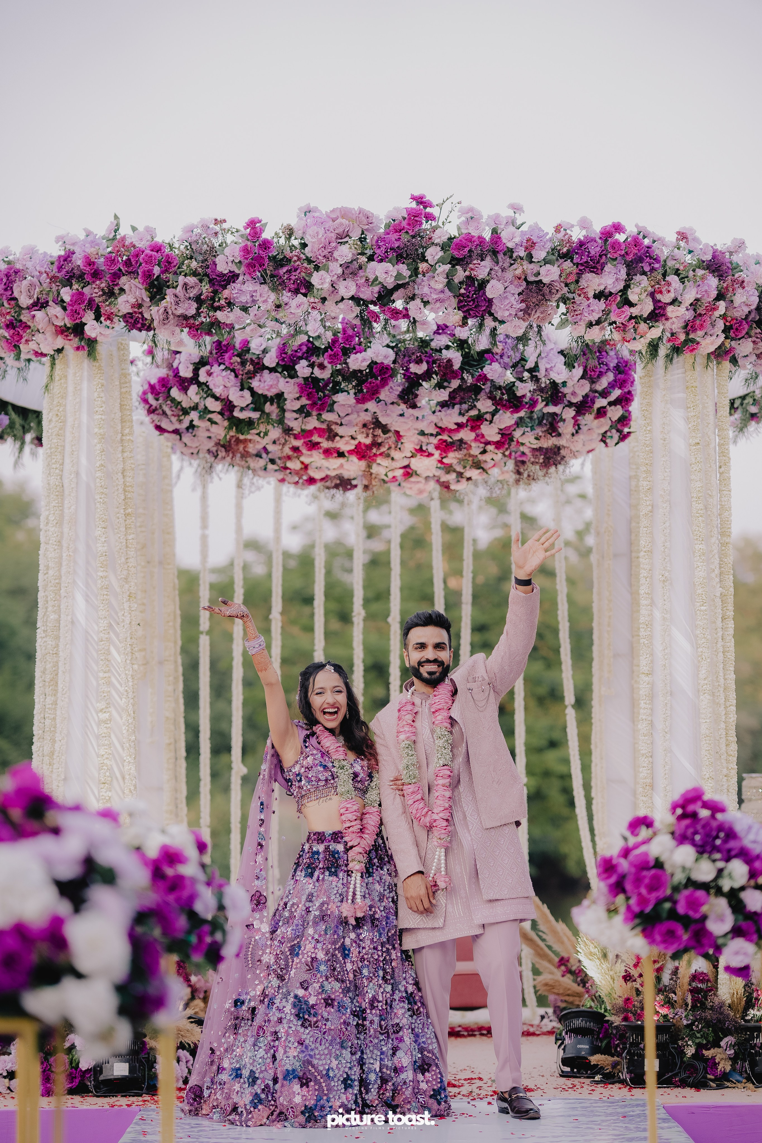 Varamala Ft. Barbie & Aneesh. Fine art Wedding Photographers in India & Canada
