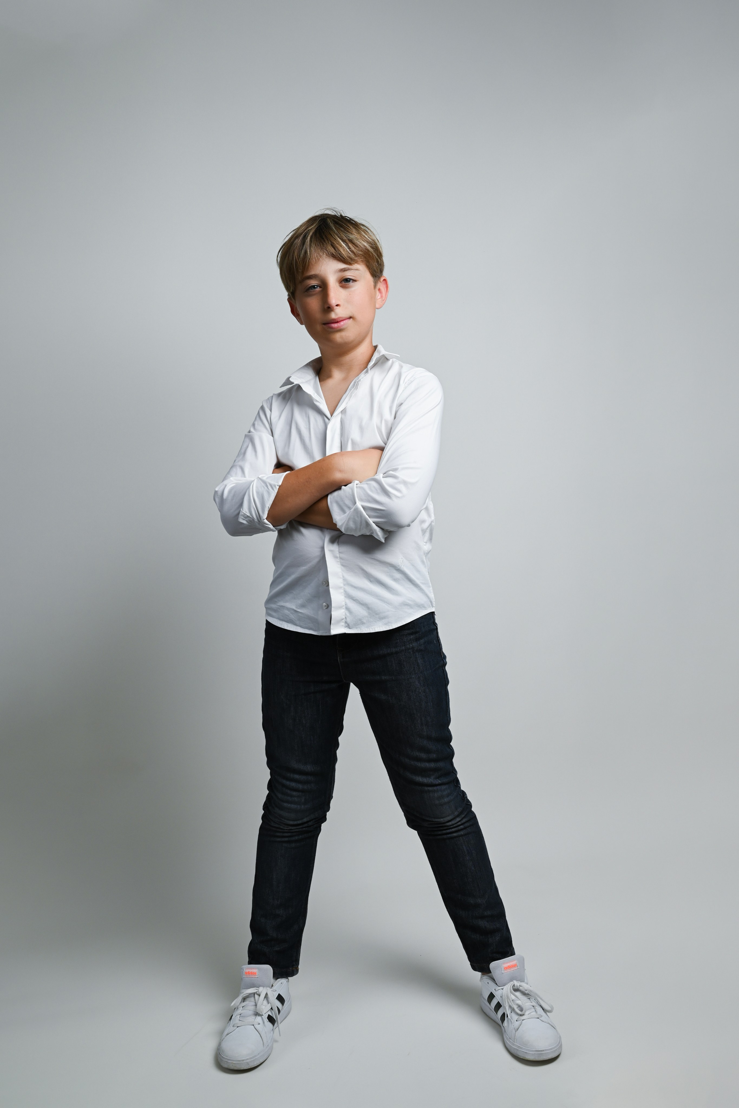 Photo Shooting in studio mother with son