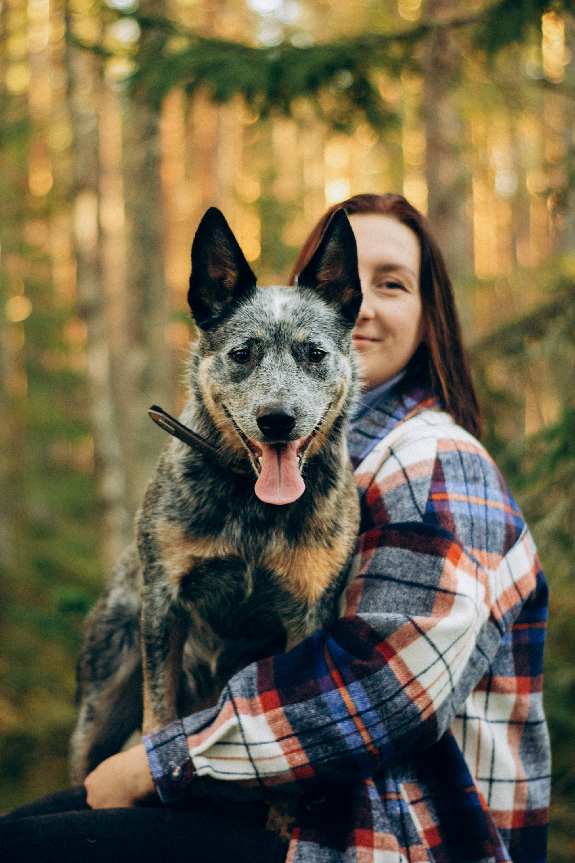 Polina and her Dakota, Blue Heeler. Kat Laisaar — Pet photographer in Tallinn