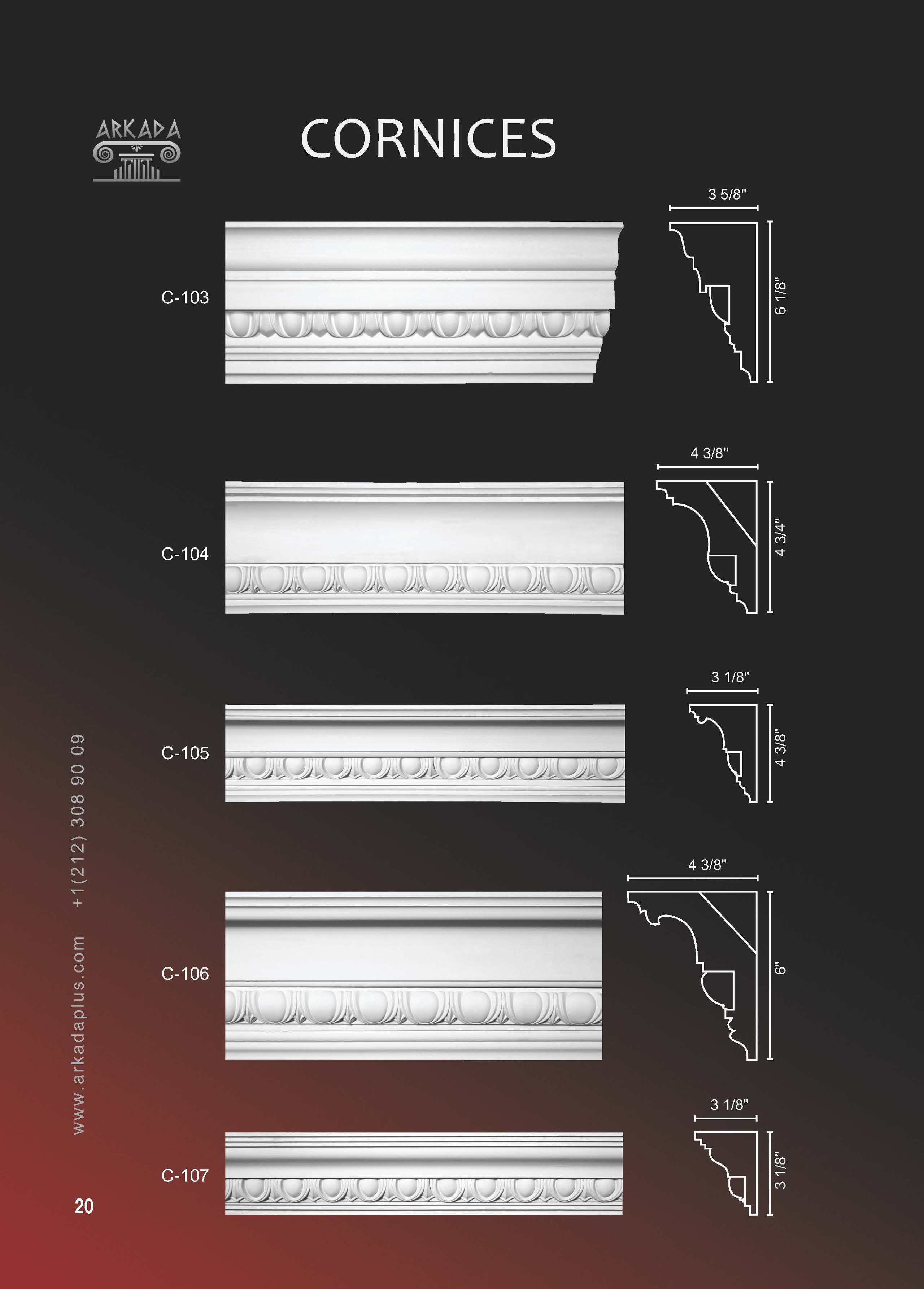 Catalog pages. Plaster molding