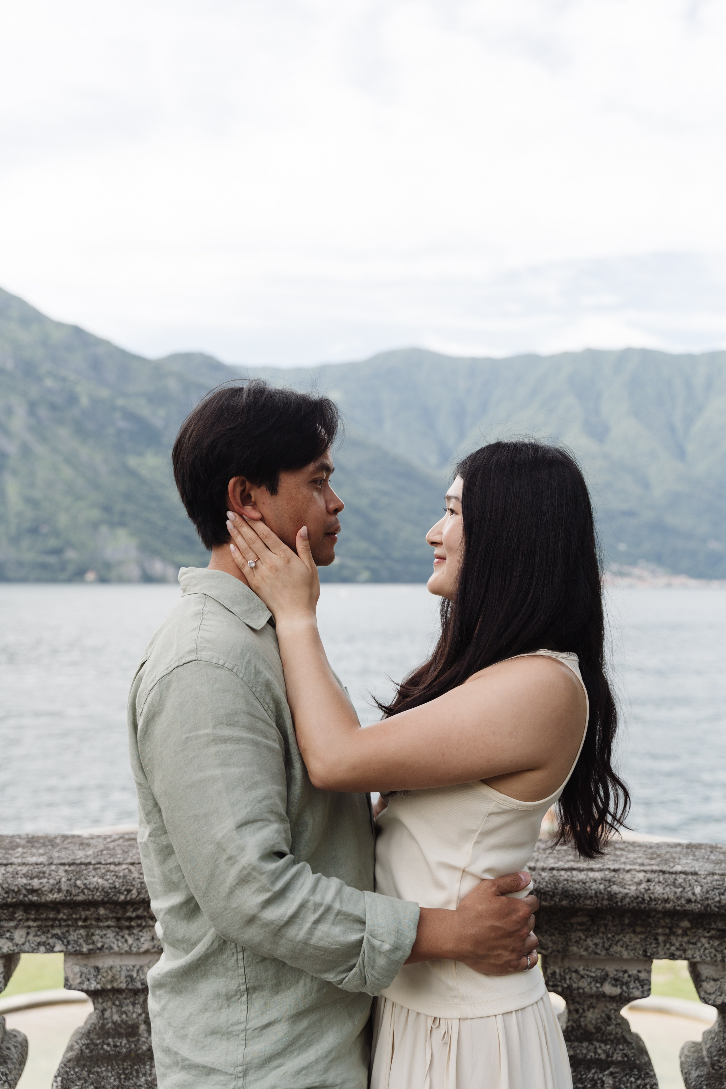 Tremezzo Sunrise Proposal. Lake Como Proposal Photographer | Surprise Proposals & Engagements