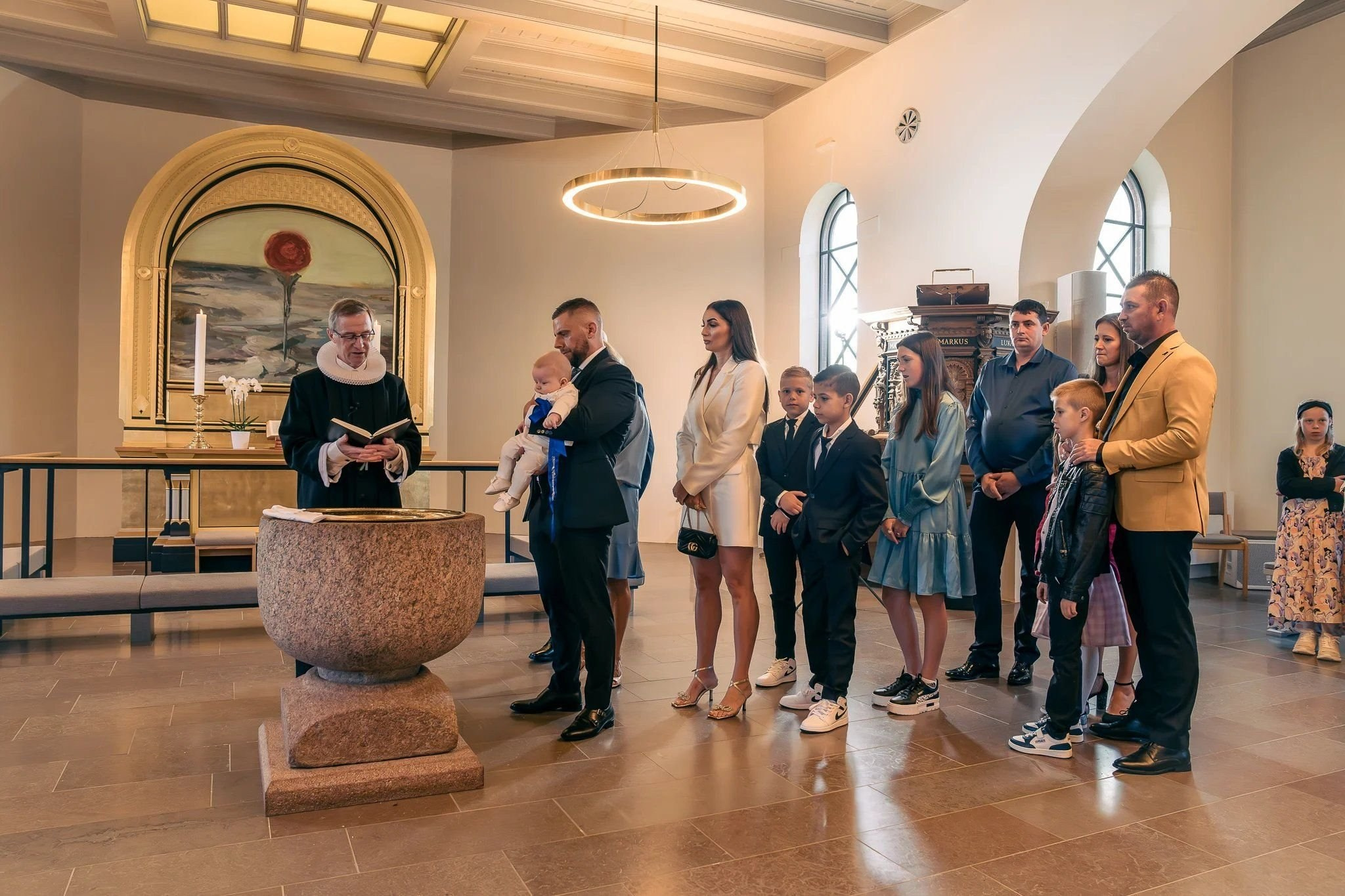 Milas' baptism — Tarm Church. AlexEvents | Wedding and Baptism Photographer & Videographer in Denmark and Germany