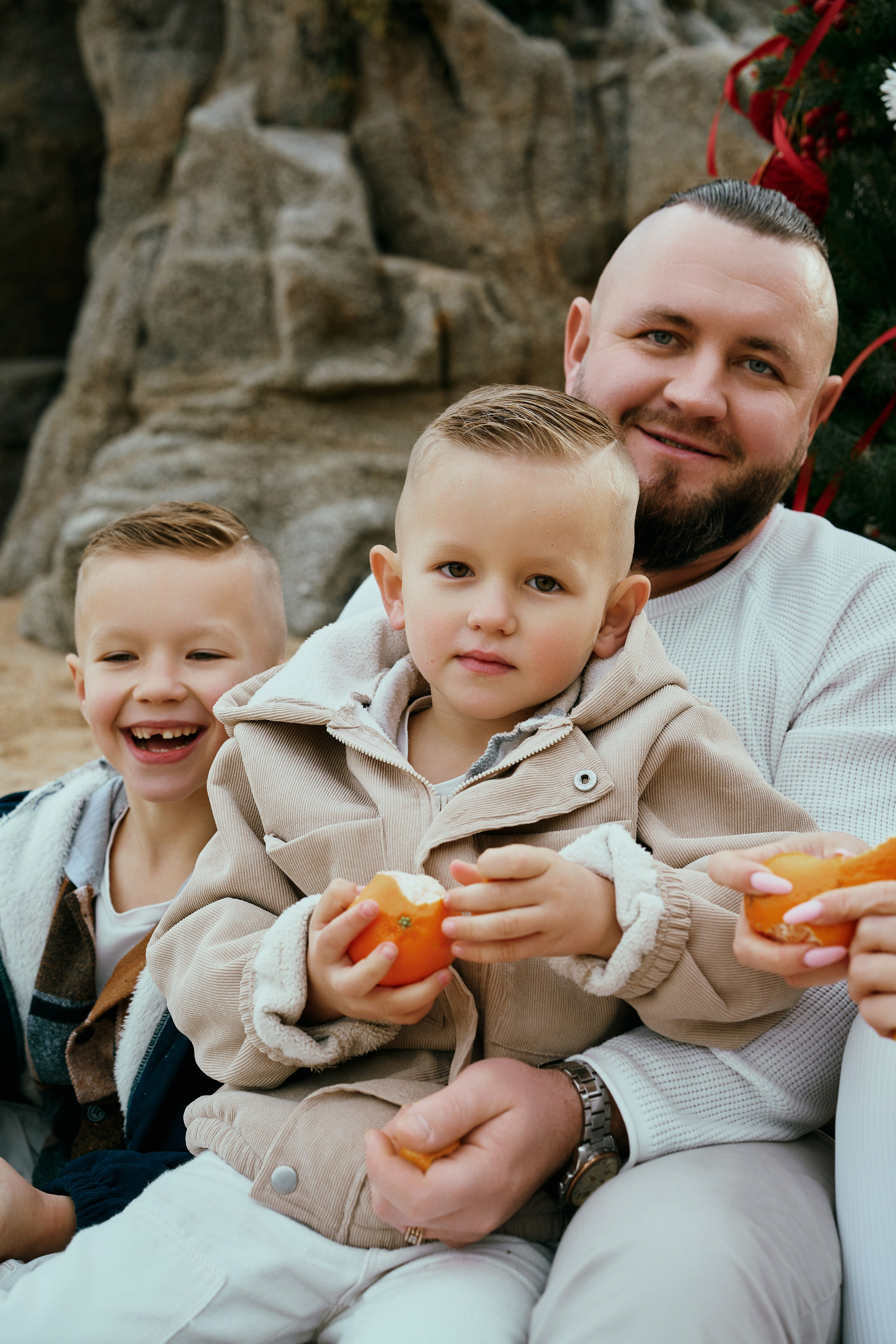Рождество на пляже. Большая семья. Фотограф в Барселоне Жанна Захарченко