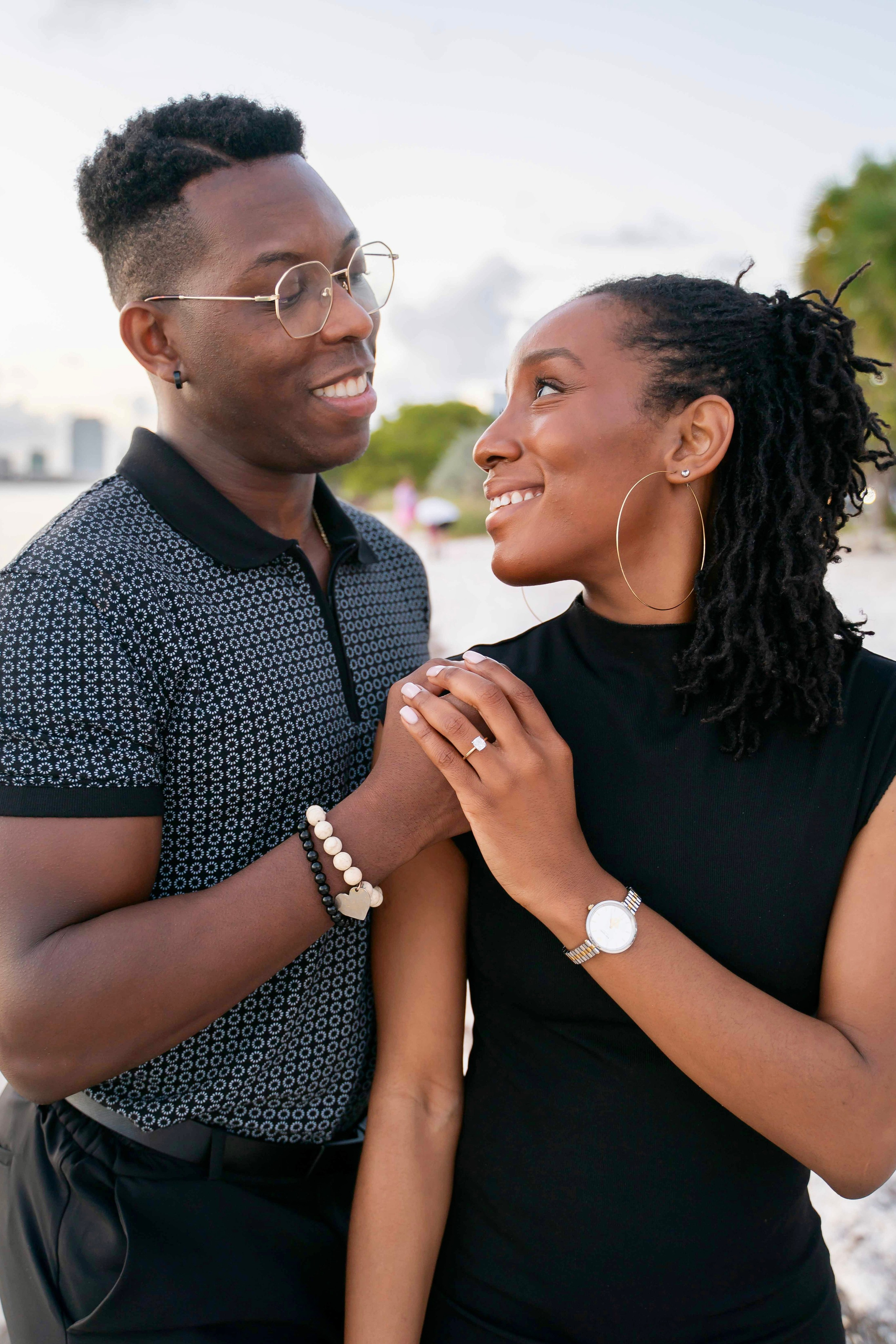 Eromon and Latisha | Key Biscayne Beach. Stefanovich Photography | Miami, FL