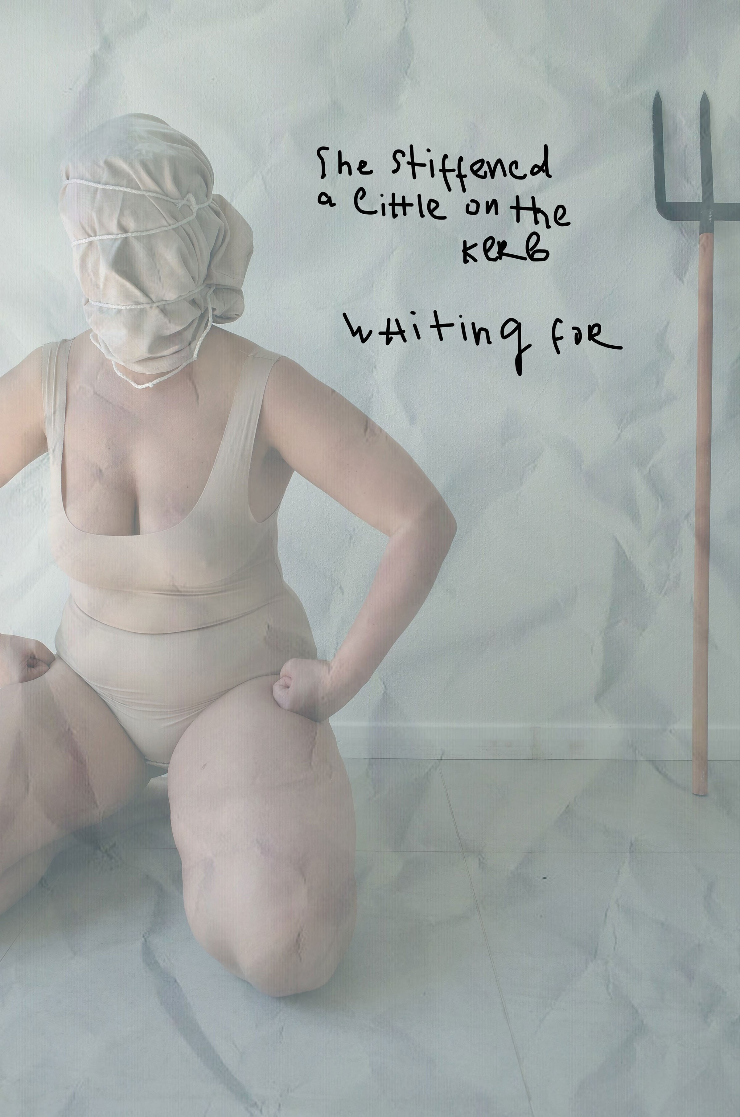 Conceptual image depicting a solitary woman in a domestic setting, surrounded by white chairs and reflective surfaces, from Leni Smoragdova's 'Figures Collection: She Would Buy the Flowers Herself' (2023).