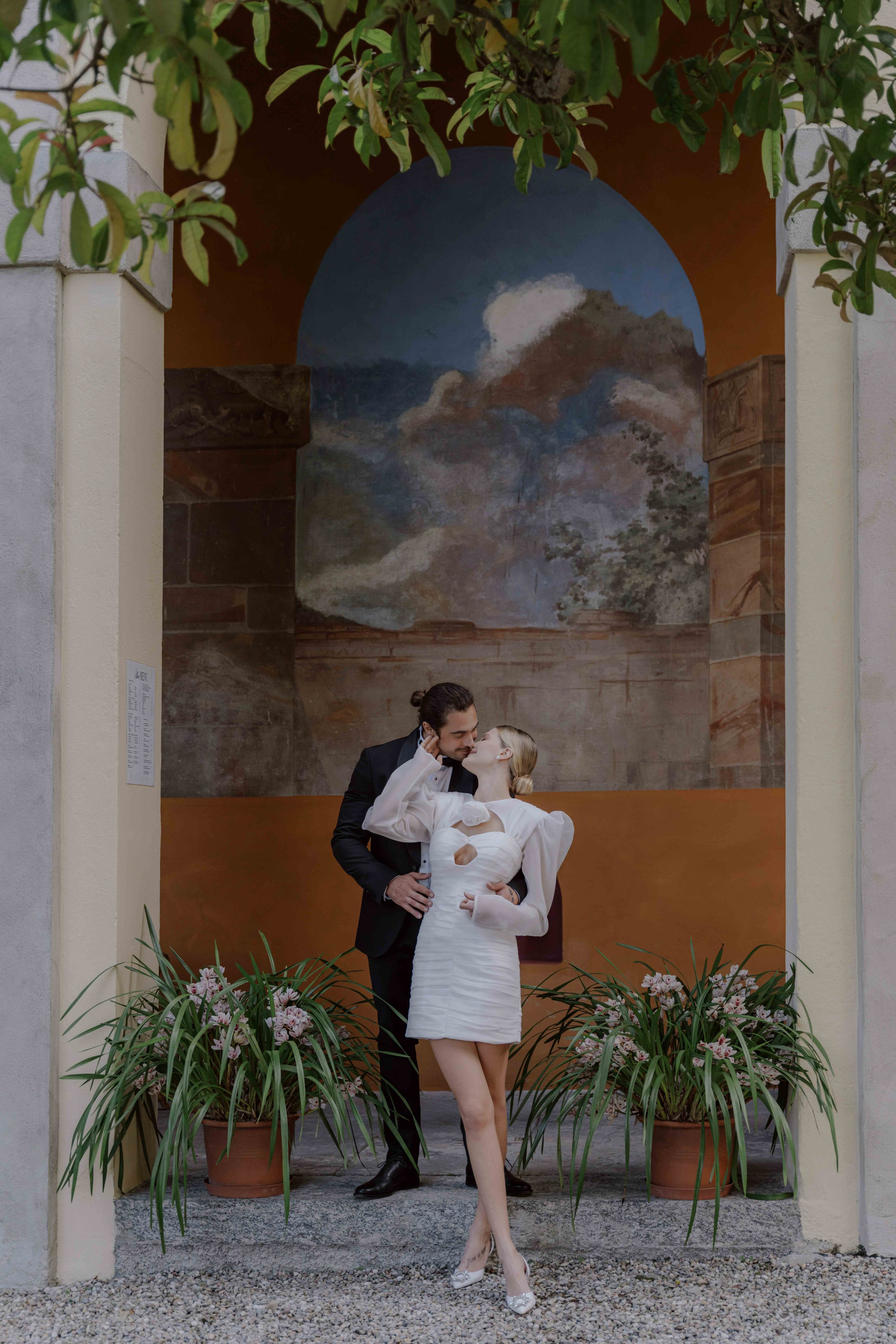     soft light couple portrait Lake Como elopement Italy