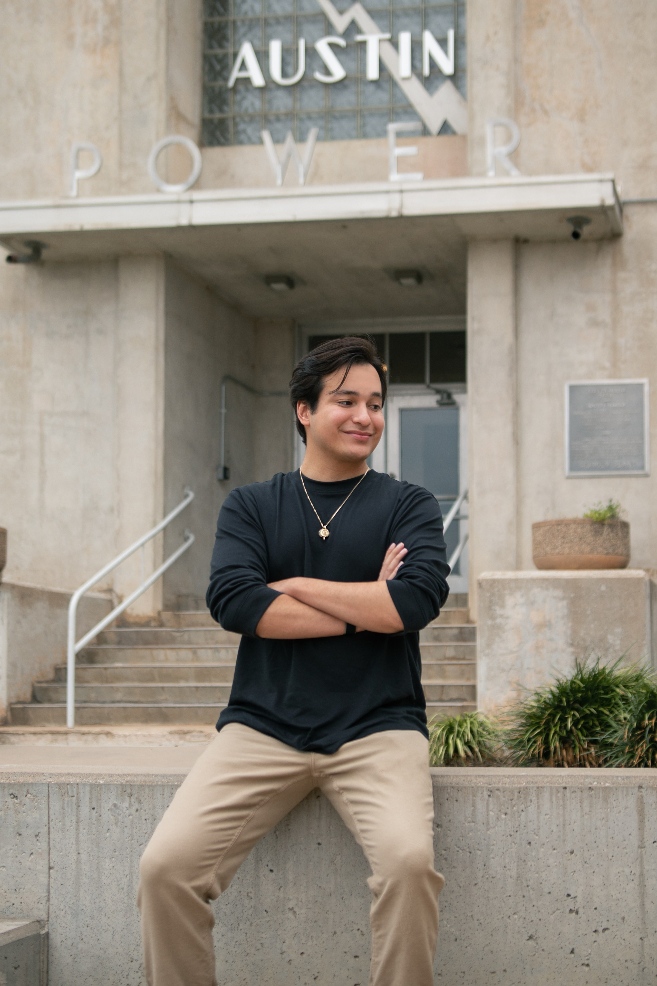 Matthew’s photoshoot in the Seaholm District in Austin