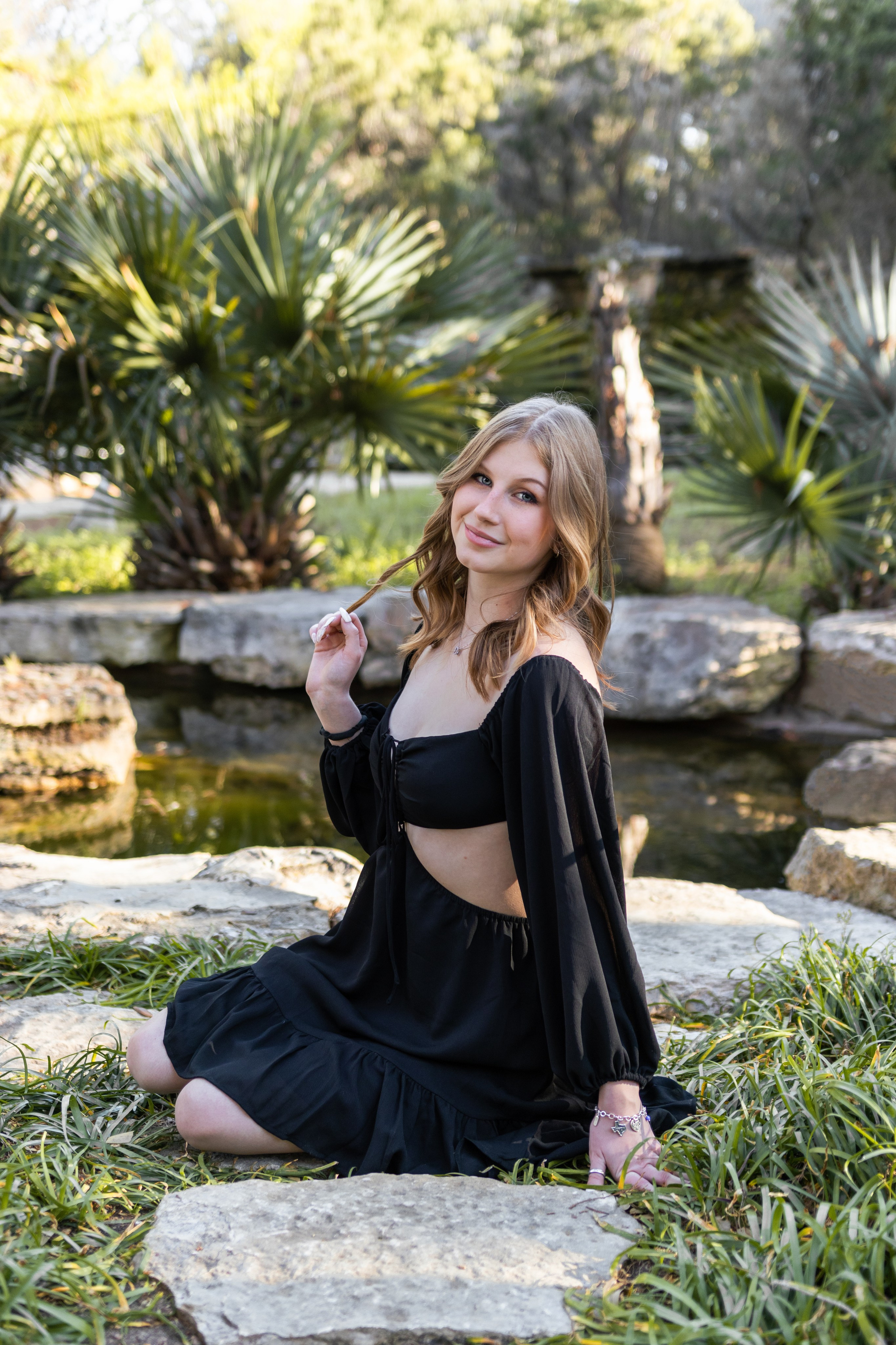 Raleigh’s graduation photoshoot at the Zilker Botanical Gardens