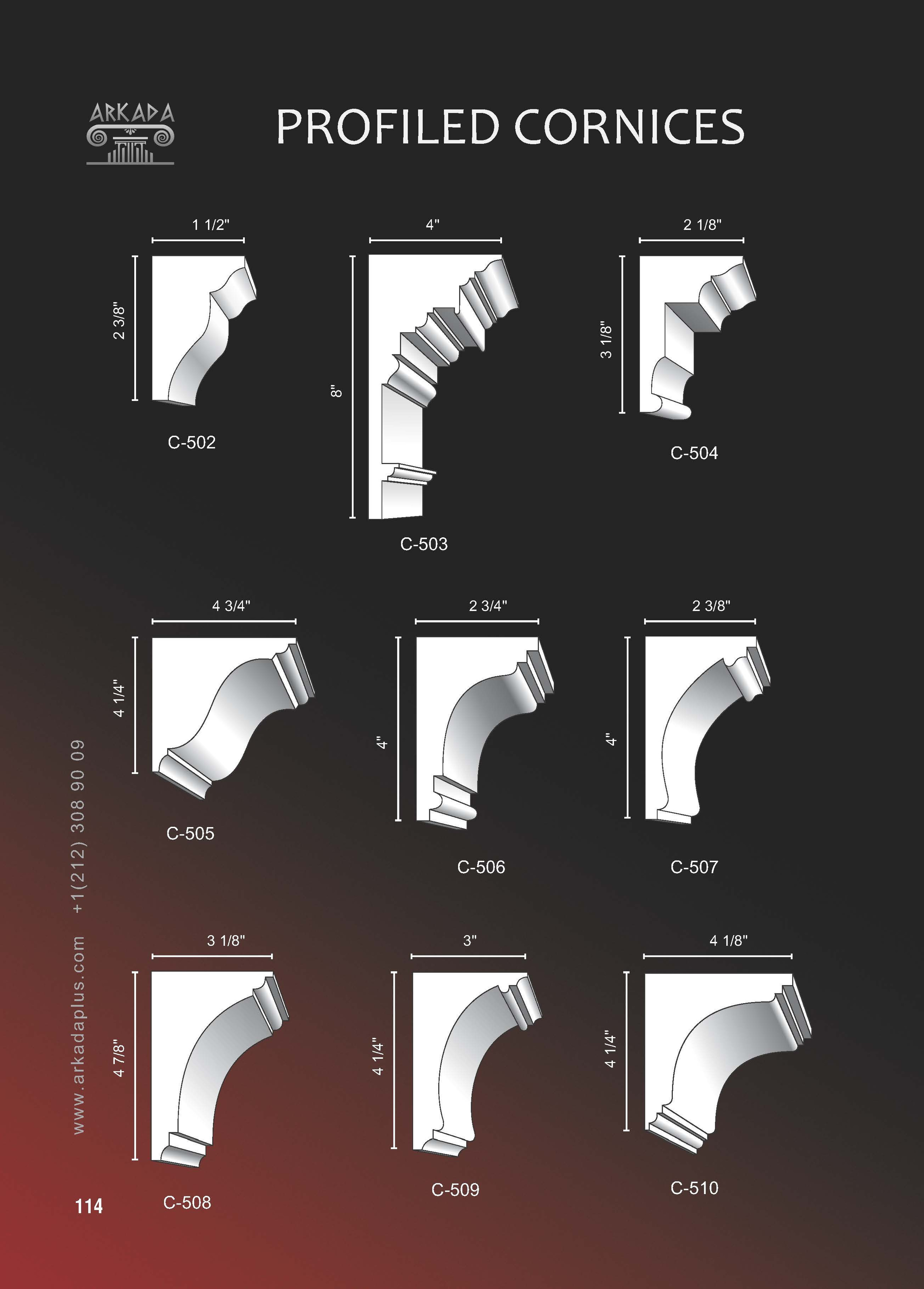 Catalog pages. Plaster molding