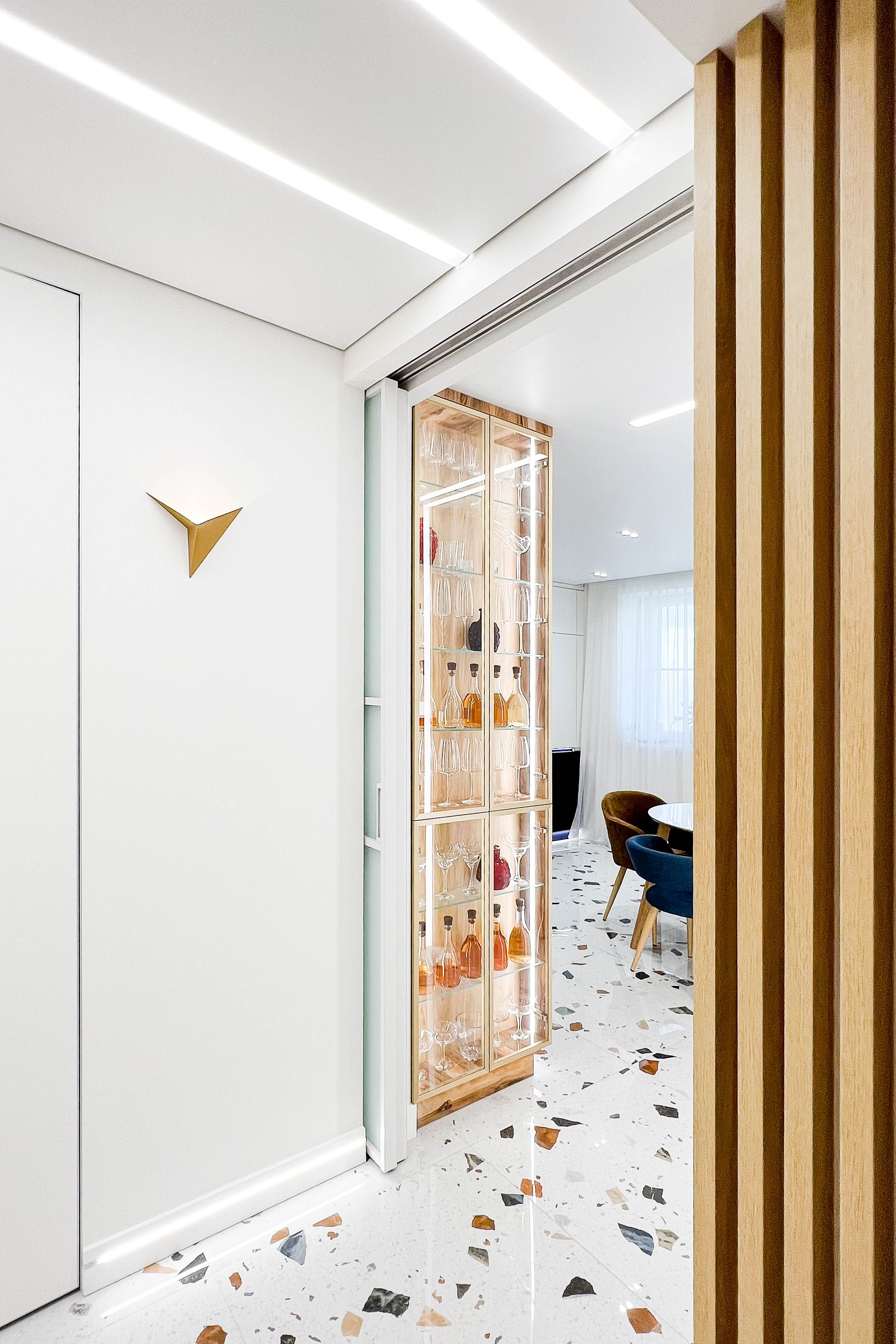 The apartment is in a modern style. Fotograf Dmitrii Donets