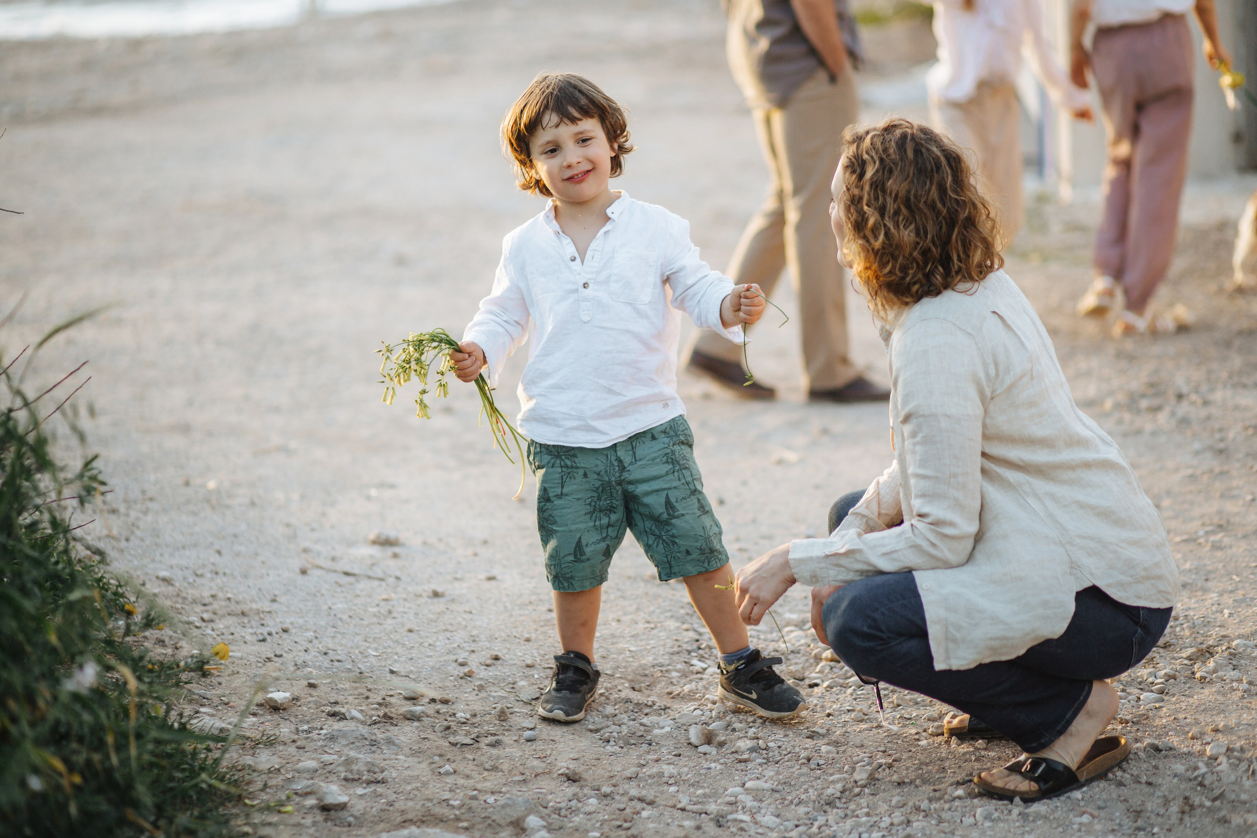 Family walk at Tel Shikmona. Family photographer in Israel