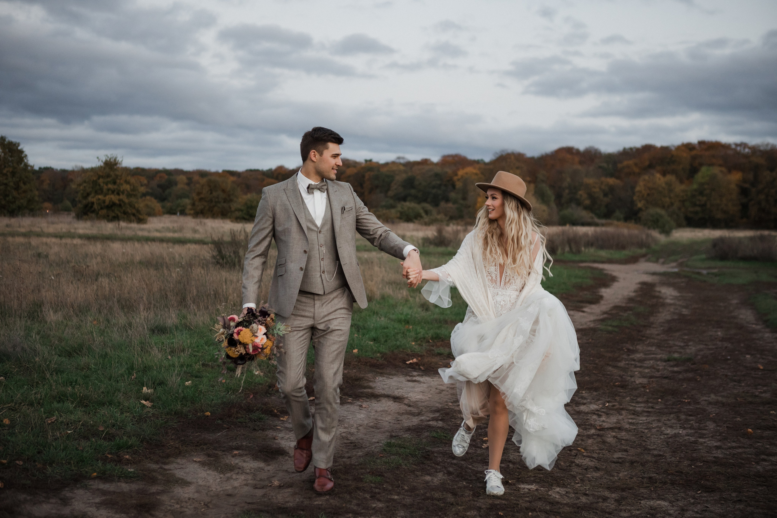 Осенняя свадьба на природе. Фотограф из Ганновера Анна Хорст