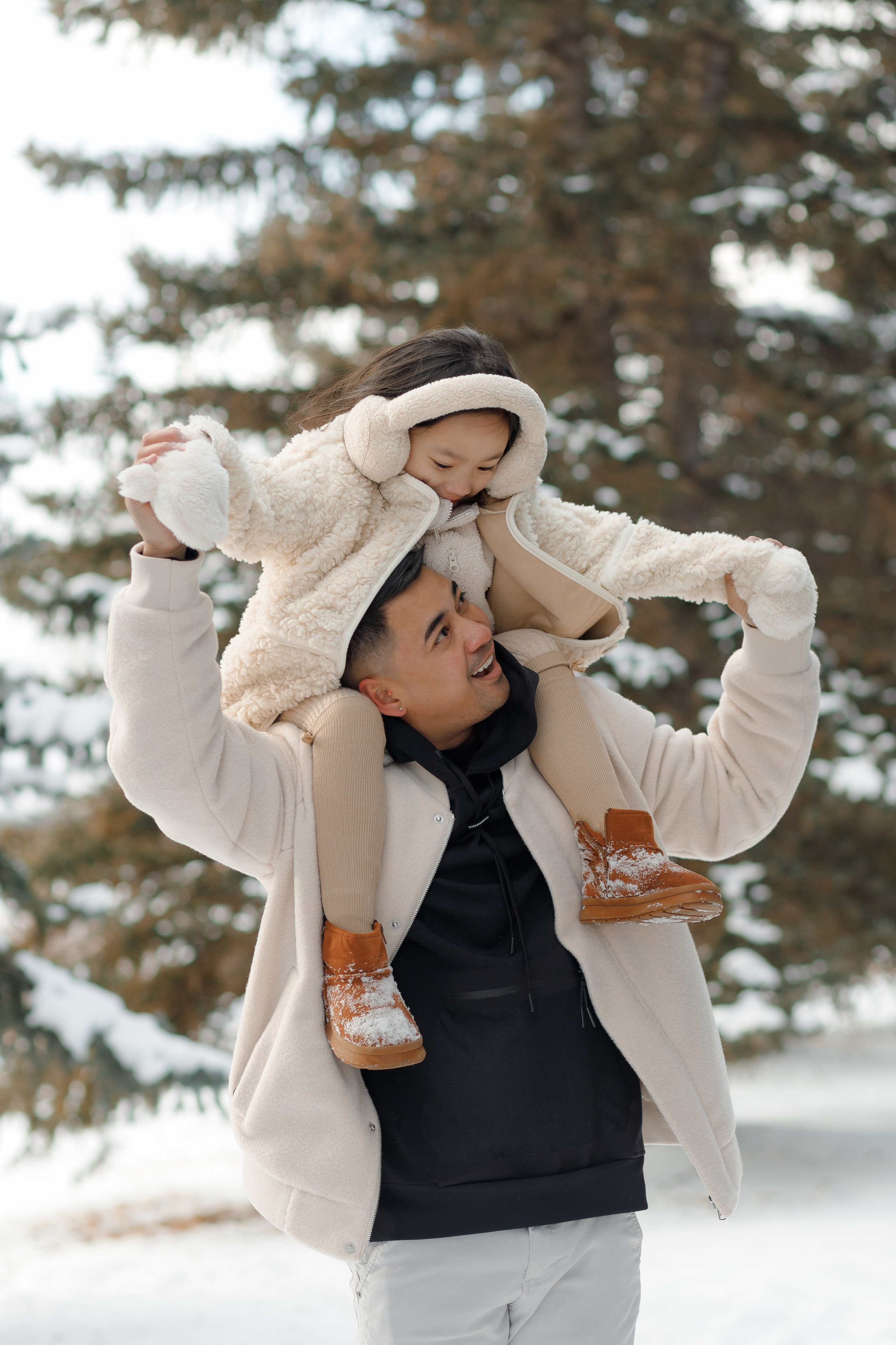 Family winter story. Home