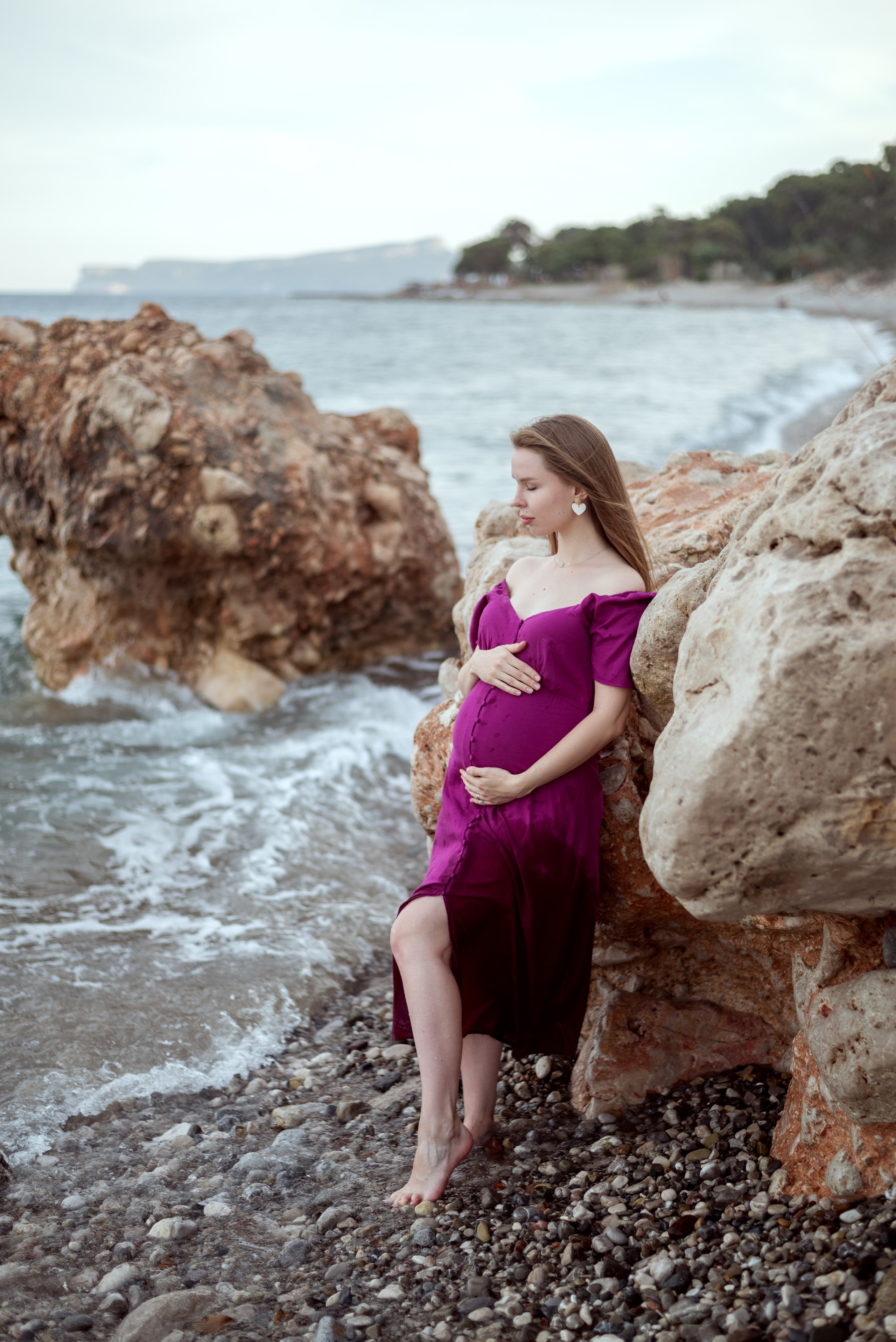 Фотосессия беременности в Кемере Турция на берегу моря