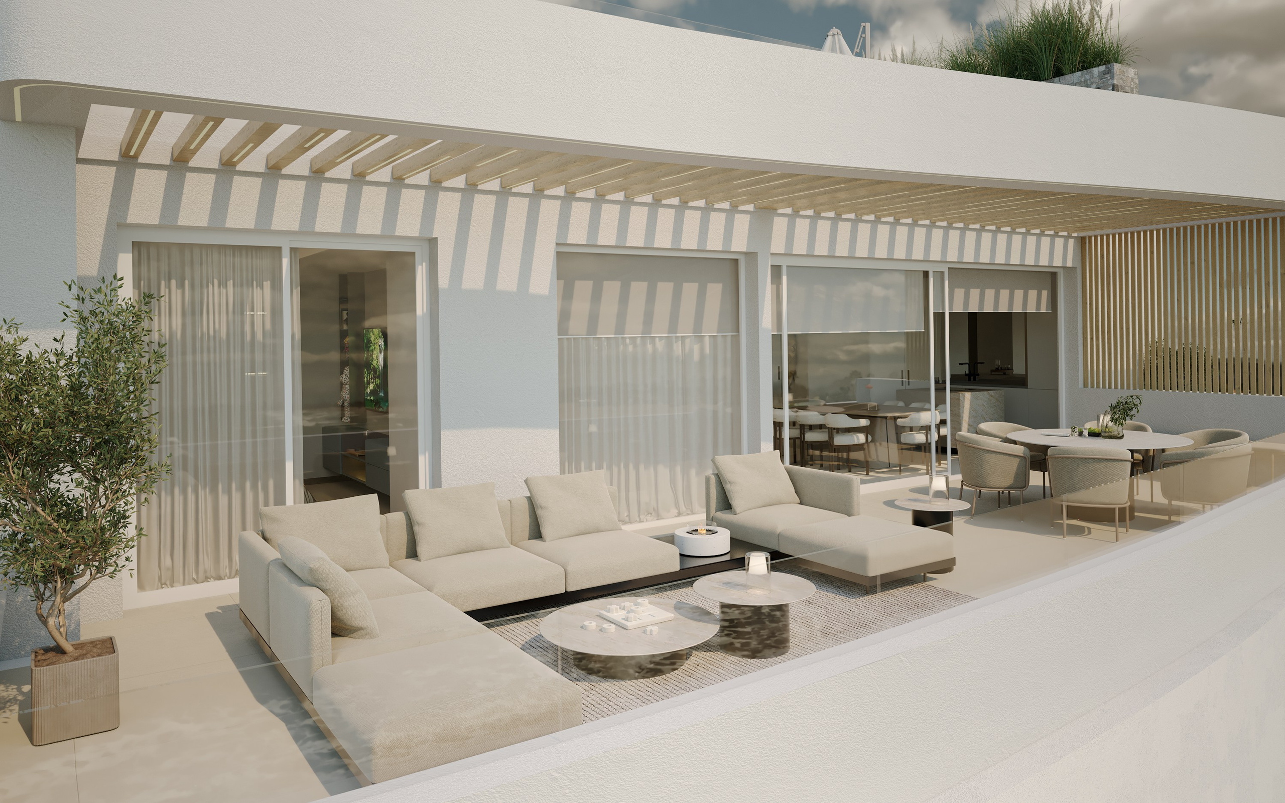 OBÝVACÍ POKOJ S JÍDELNOU A KUCHYNÍ. Filipenka architects