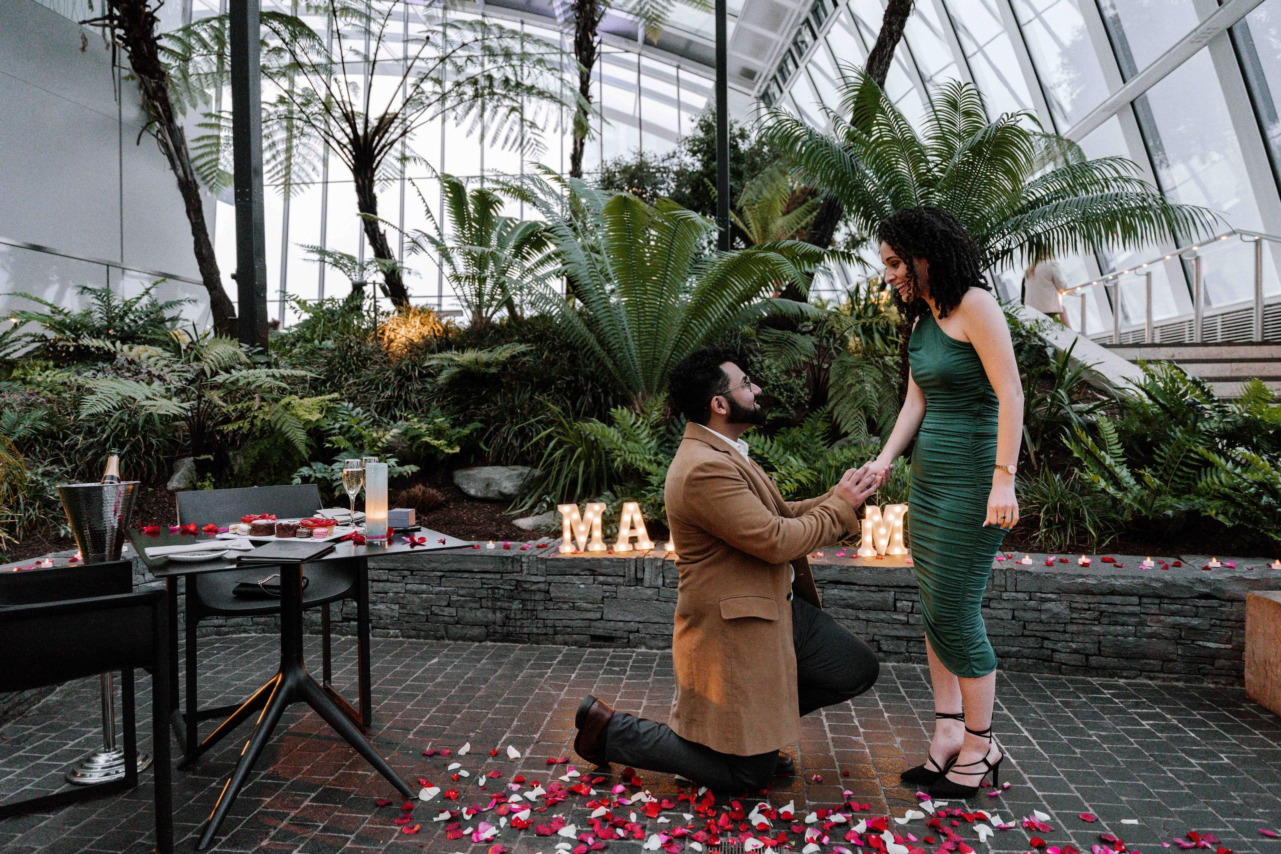 Secret Marriage Proposal at Sky Garden