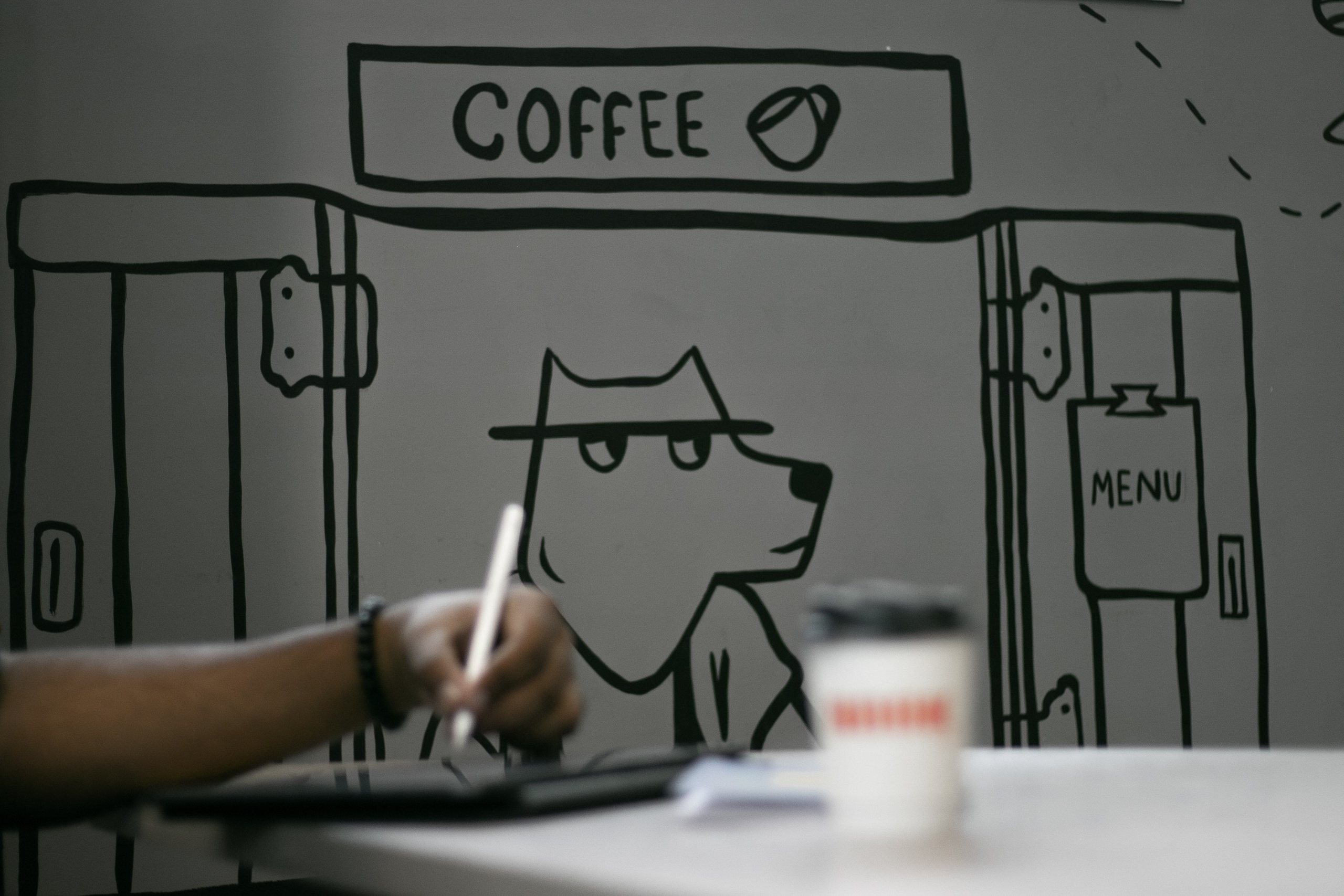 Nook Cafe Wall Mural Design