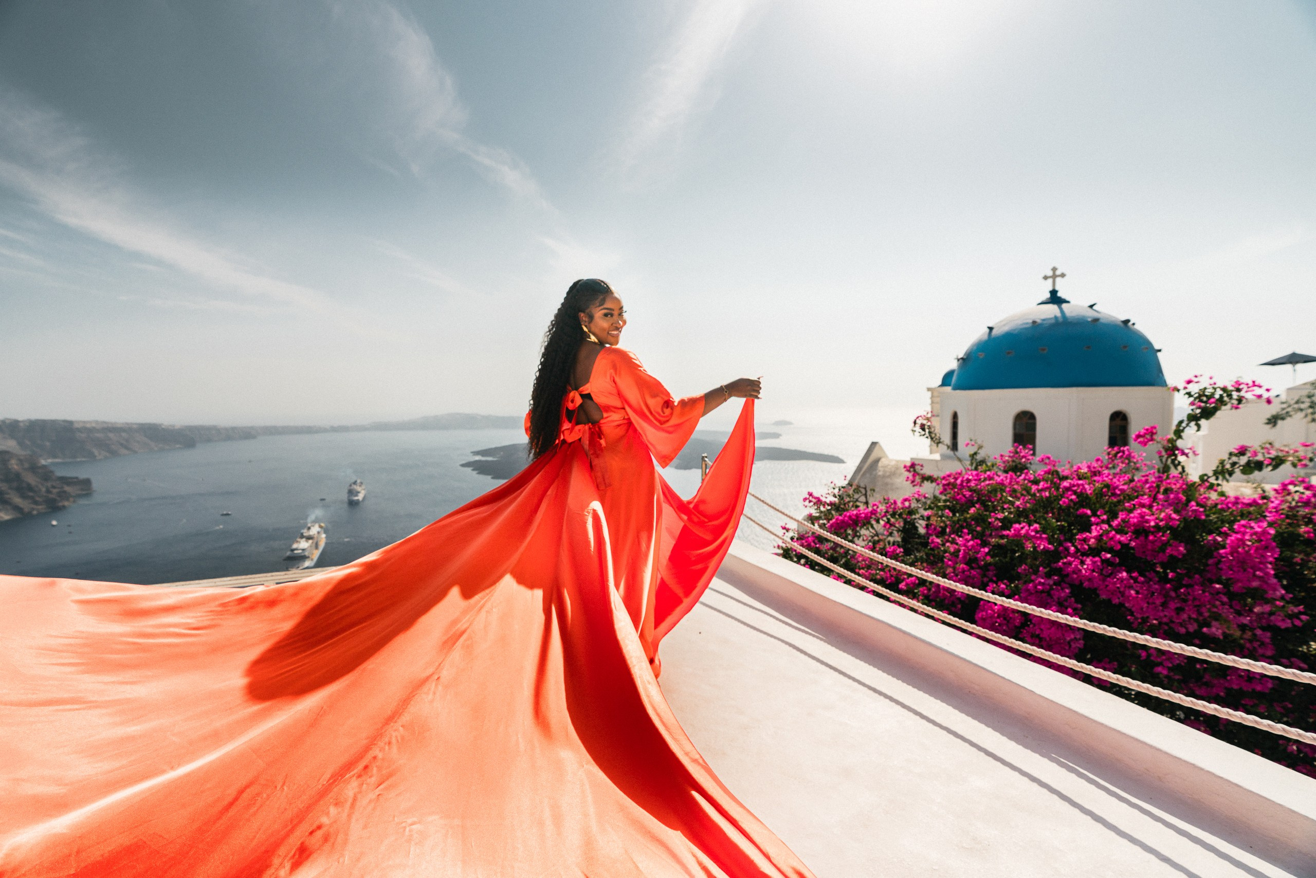 Queen. Denny Savon — Photographer in Santorini | Weddings, Love Stories & Flying Dress