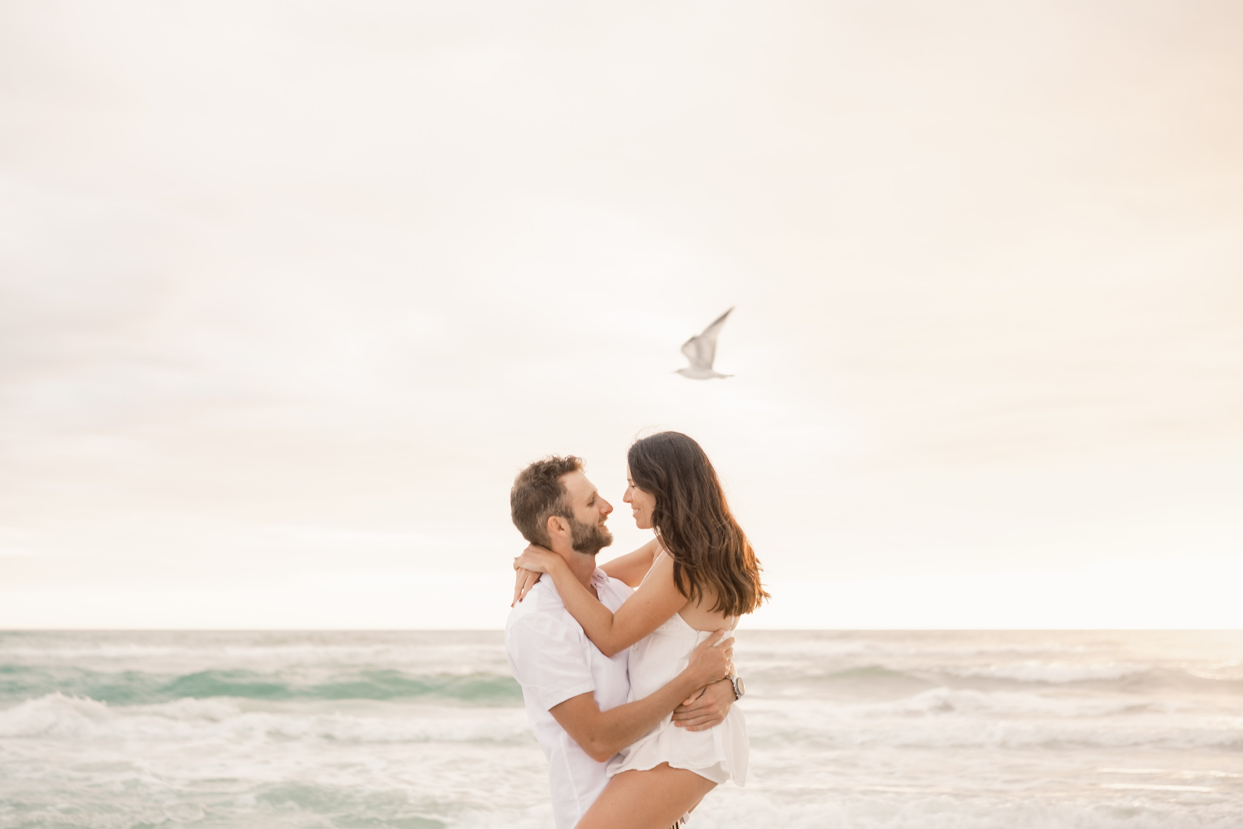 Engagement sunset  photoshoot on the beach in Sarasota Florida