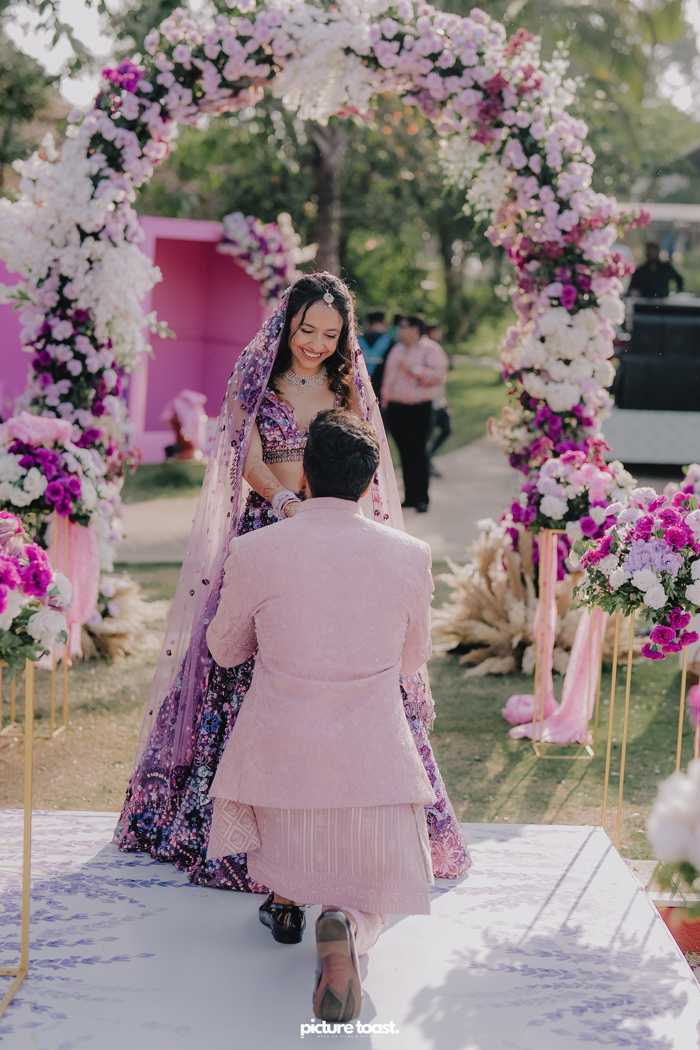 Varamala Ft. Barbie & Aneesh. Fine art Wedding Photographers in India & Canada