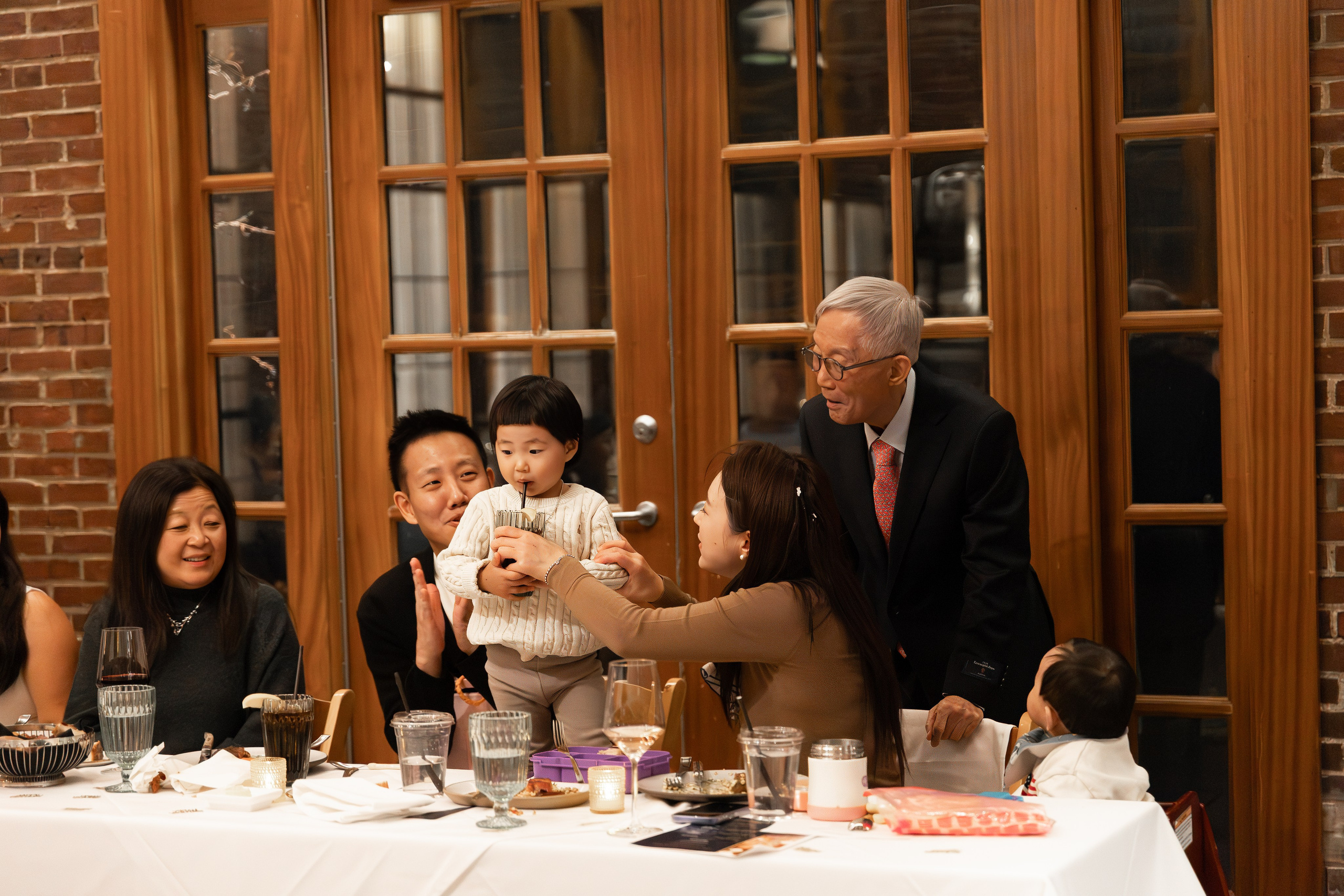 Korean Family 77th Birthday | Elegant European Restaurant Celebration. Family, lifestyle, and commercial photography in New York and New Jersey