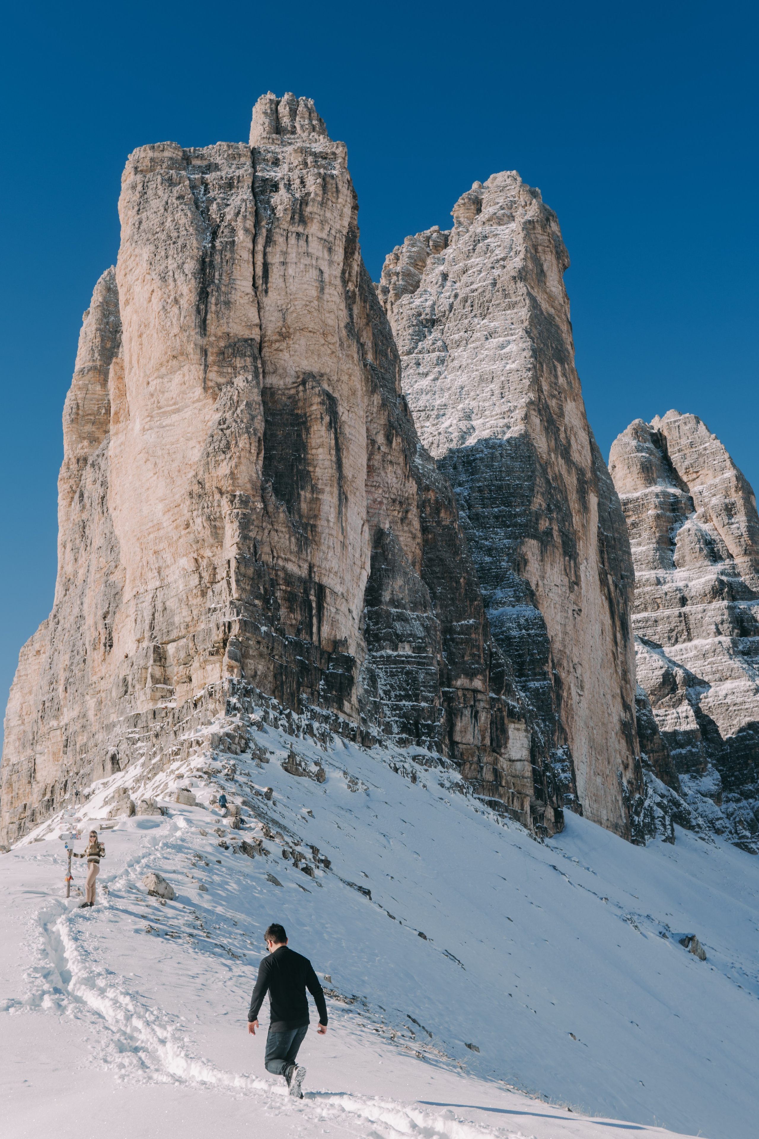 Photographer near Tre Cime di Lavaredo