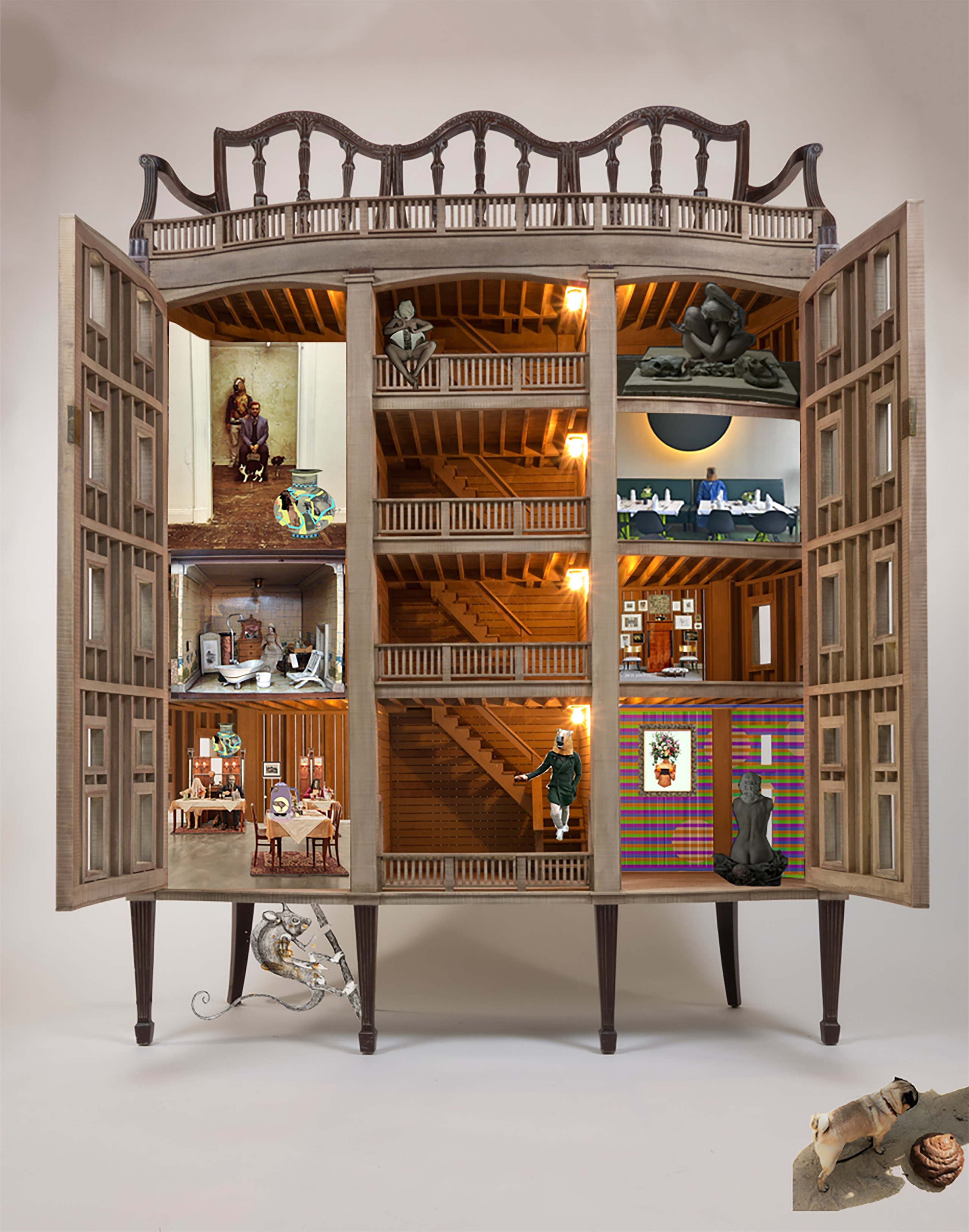 My big house: the history of the interior – Step inside the lived-in spaces of the Transaction Art universe. This photographic series documents the home where its fictional inhabitants reside, with each room telling a story through carefully curated decay, layered textures, and traces of absent occupants. A meditation on domestic memory and the ghosts of interior spaces.