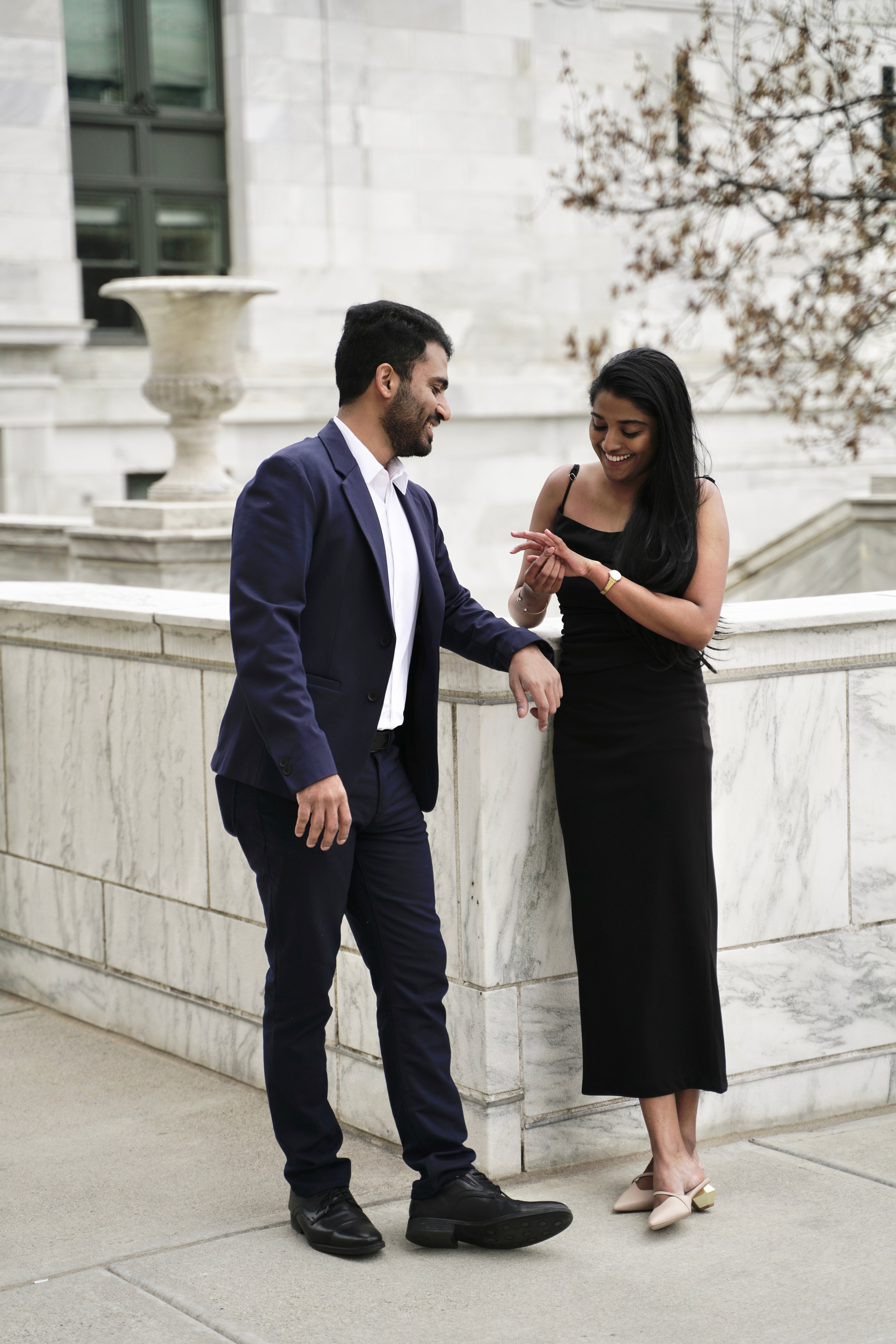 Sarath and Aishwarya at Boston Medical School. Stefanovich Photography | Boston, MA