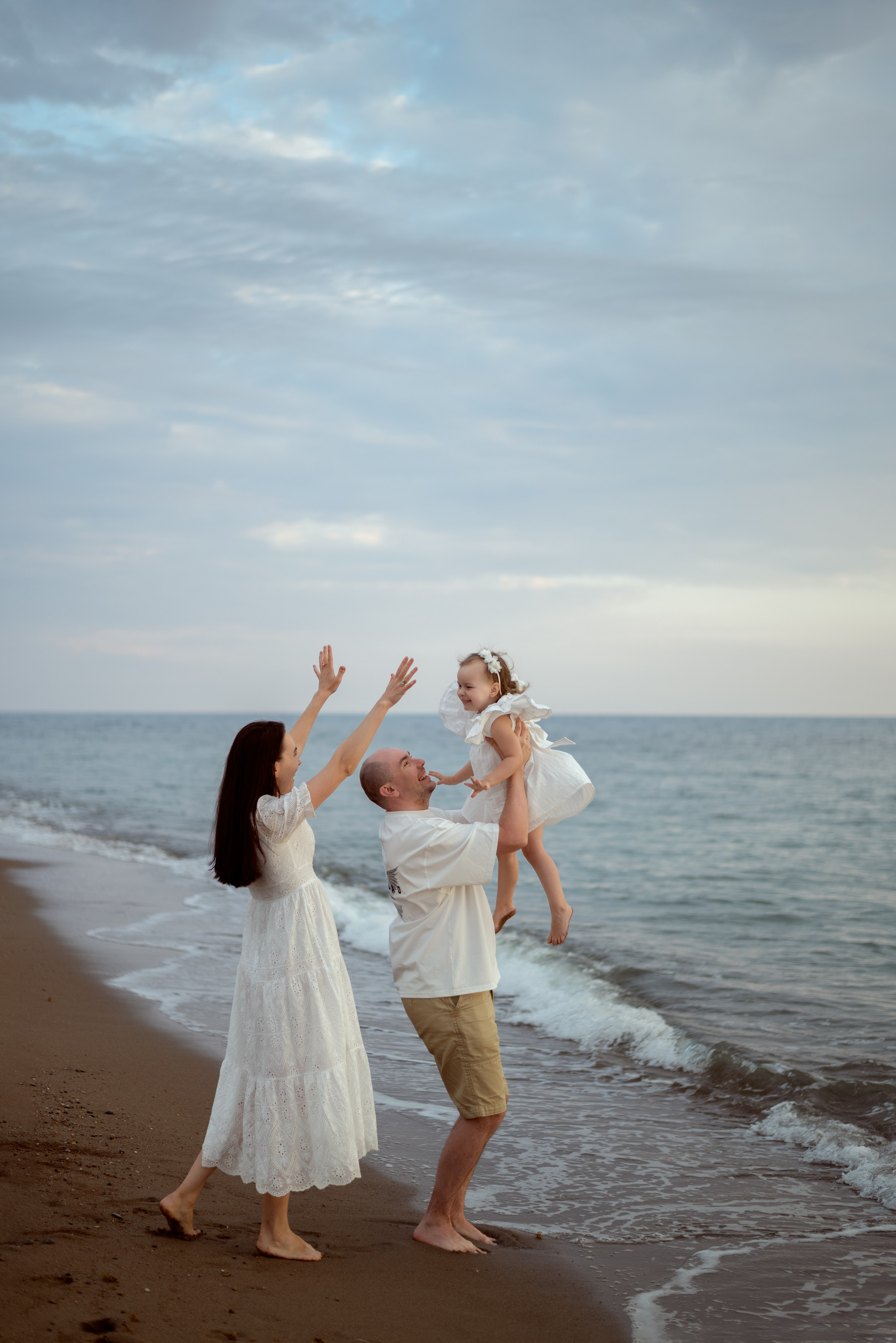 Семейная фотосессия на пляже в Белеке. Фотограф Анталия, Кемер, Белек, Сиде Дарья Кая