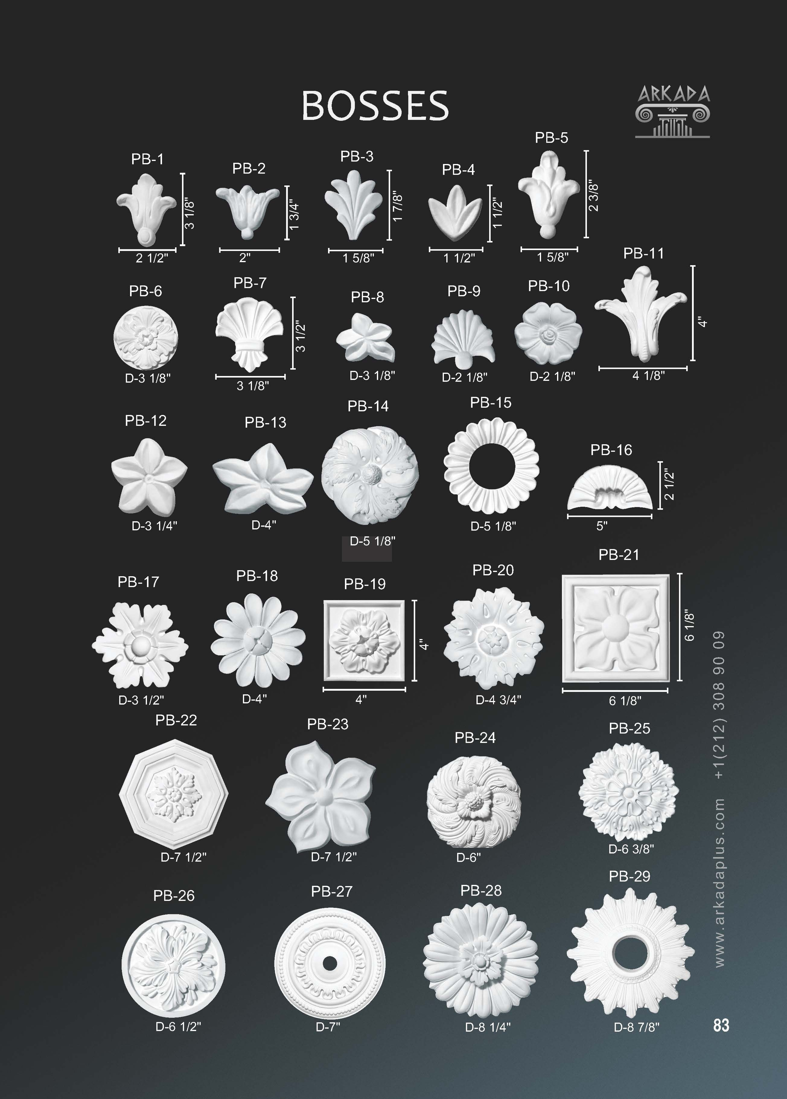 Catalog pages. Plaster molding