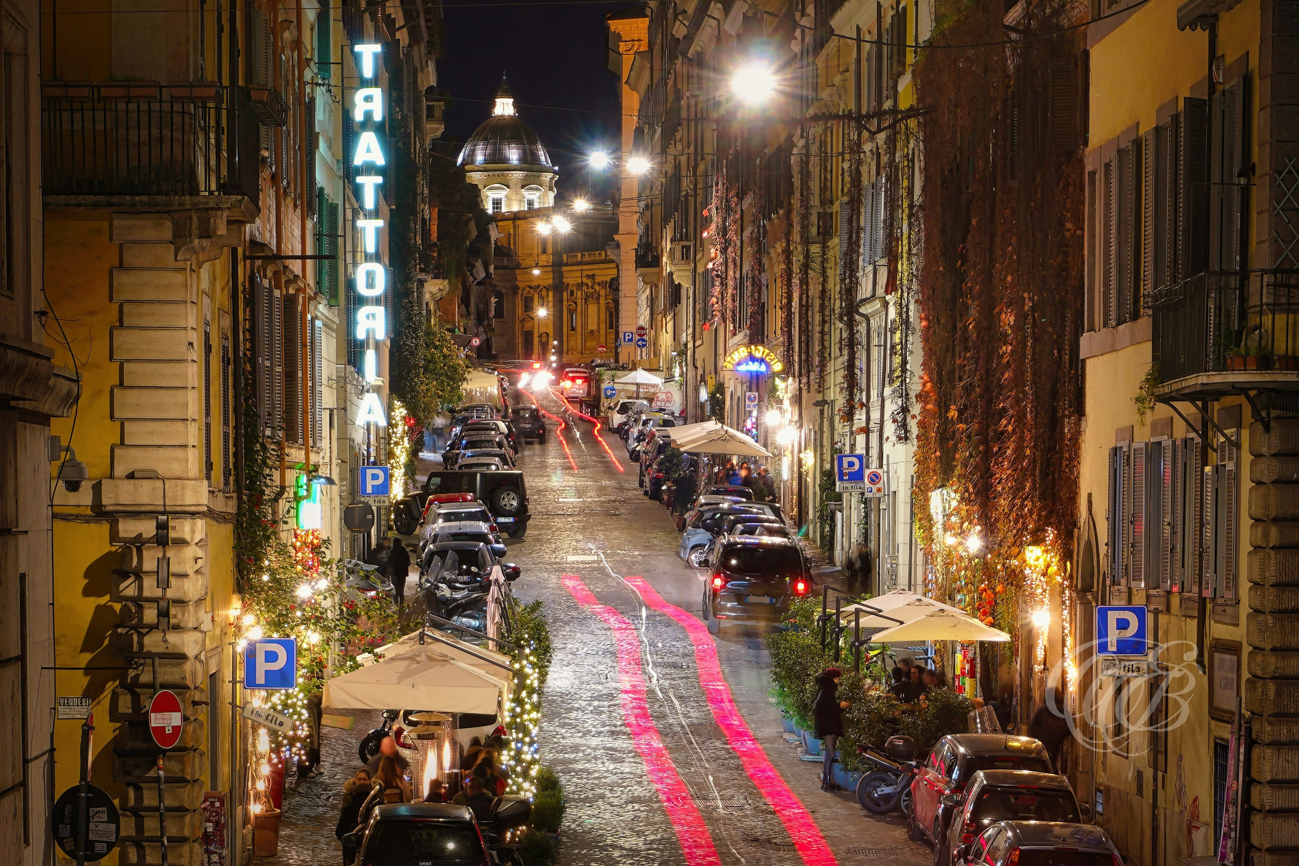 Photography of Italy — Rome, Via dei Serpenti Nightlife Restaurants — Eduardo Bartoli Fine Art & Travel Photography