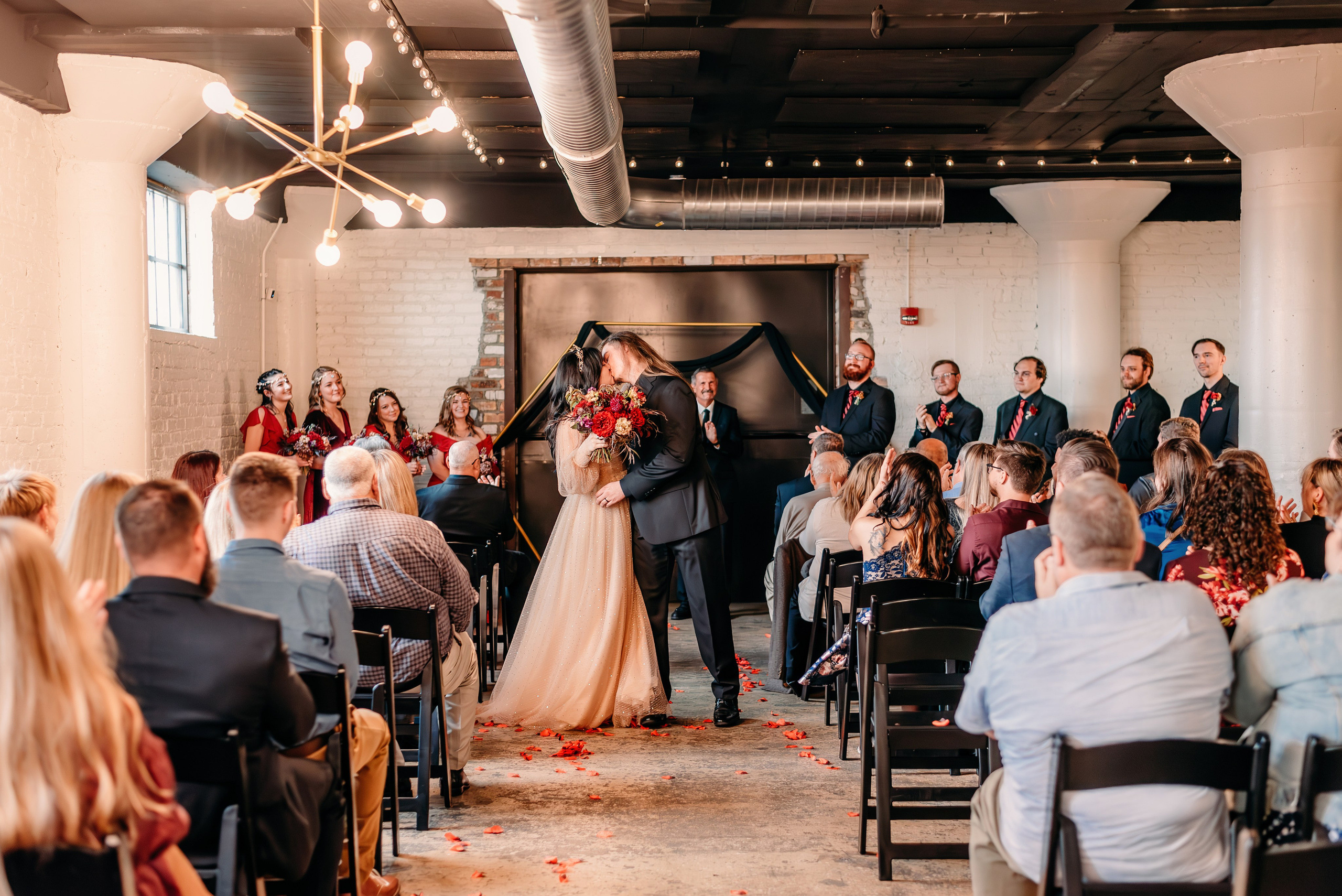 Bold & Dramatic Wedding at The Paper Mill on The Landing | Fort Wayne Wedding Photographer. Alexandria Danielle Photography | Fort Wayne & Indianapolis Wedding Photographer