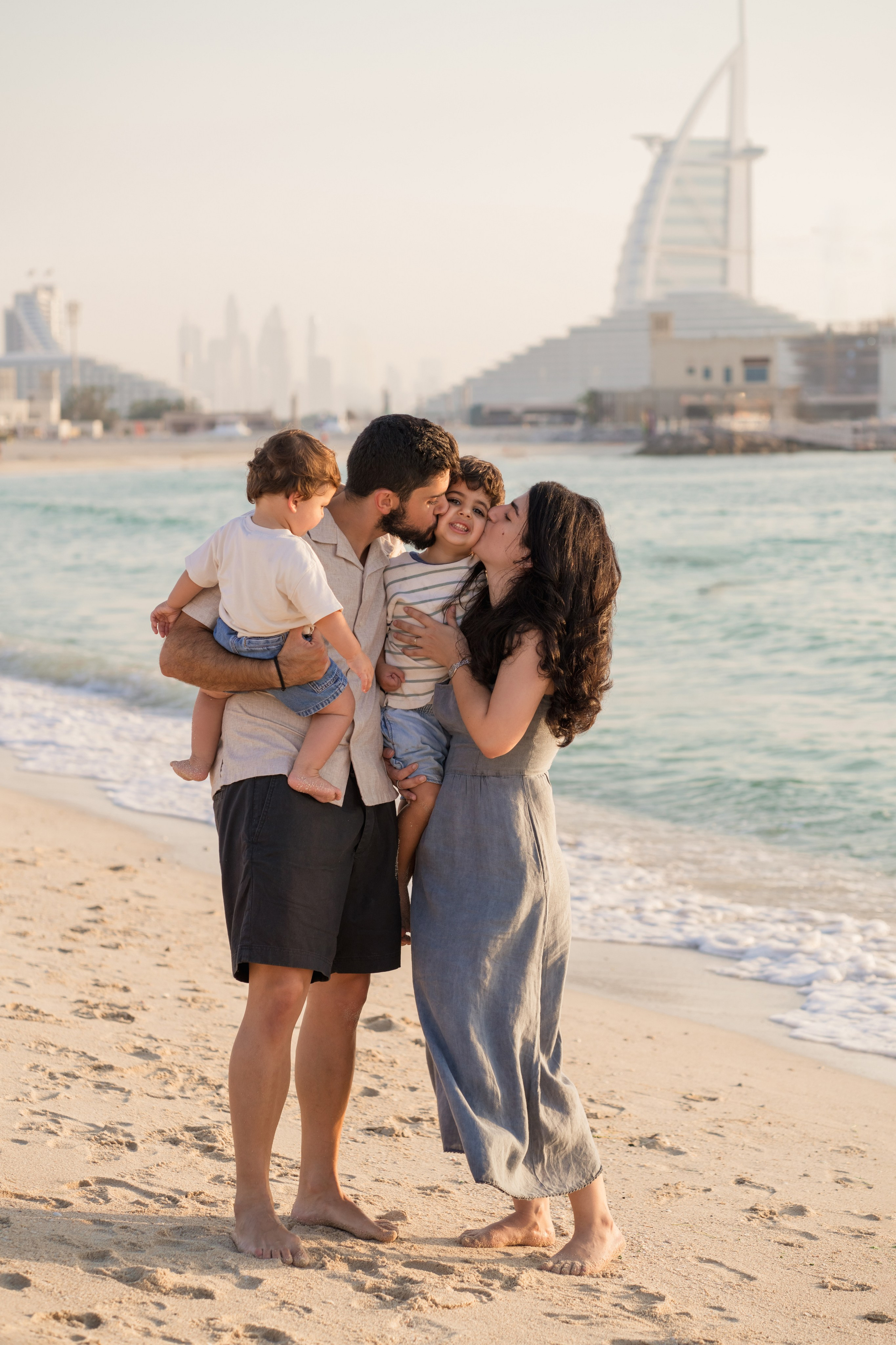 Beach fun family time. Angela Iakovleva — Family Photographer in Dubai