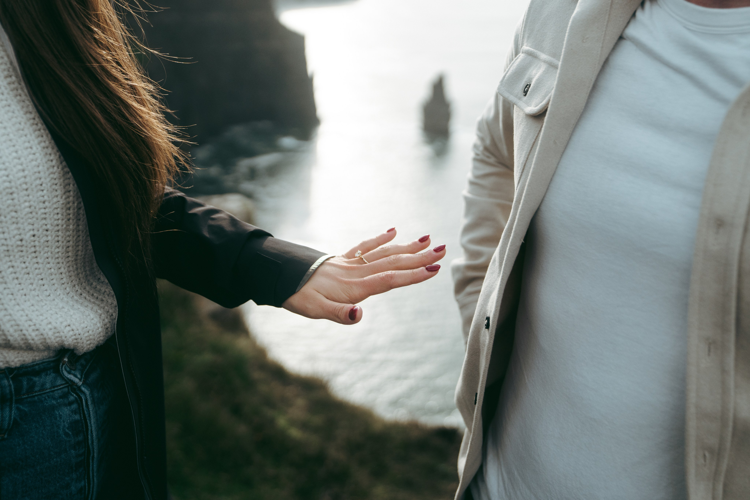 Proposal at Cliffs Moher. Wedding and family photographer Ireland