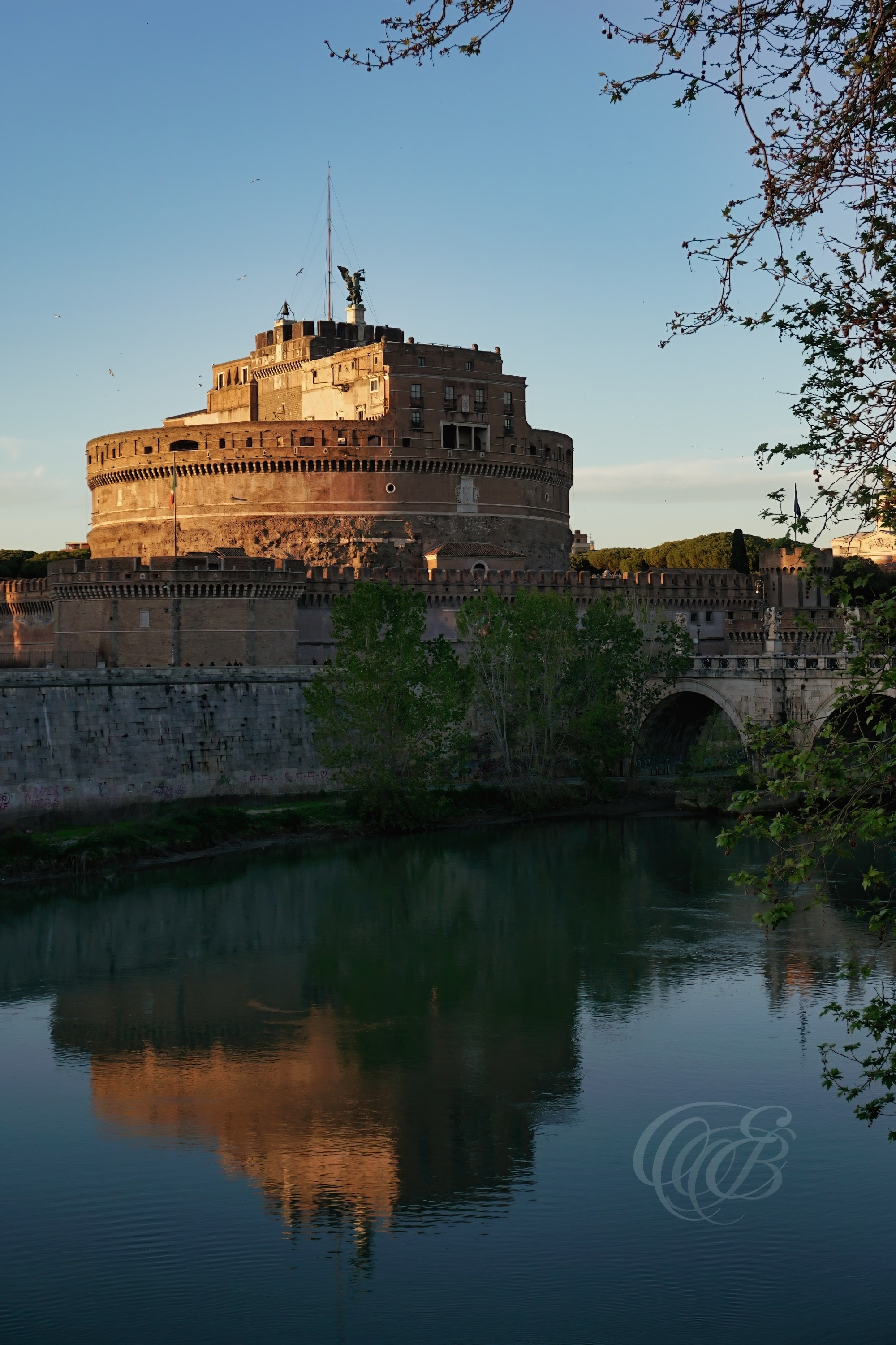 Rome Italy — Ponte & Castel Sant'Angelo in Summer — Eduardo Bartoli Fine Art Photography — Photograph of Ponte Sant’Angelo bridge and Castel Sant’Angelo fortress in Rome, Italy during summer — photography by Eduardo Bartoli.