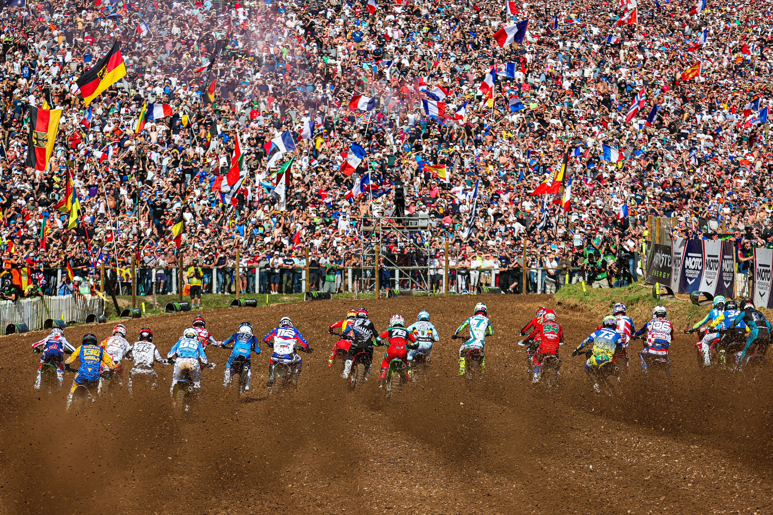 MXoN Ernée race start with spectators Motocross World Championship