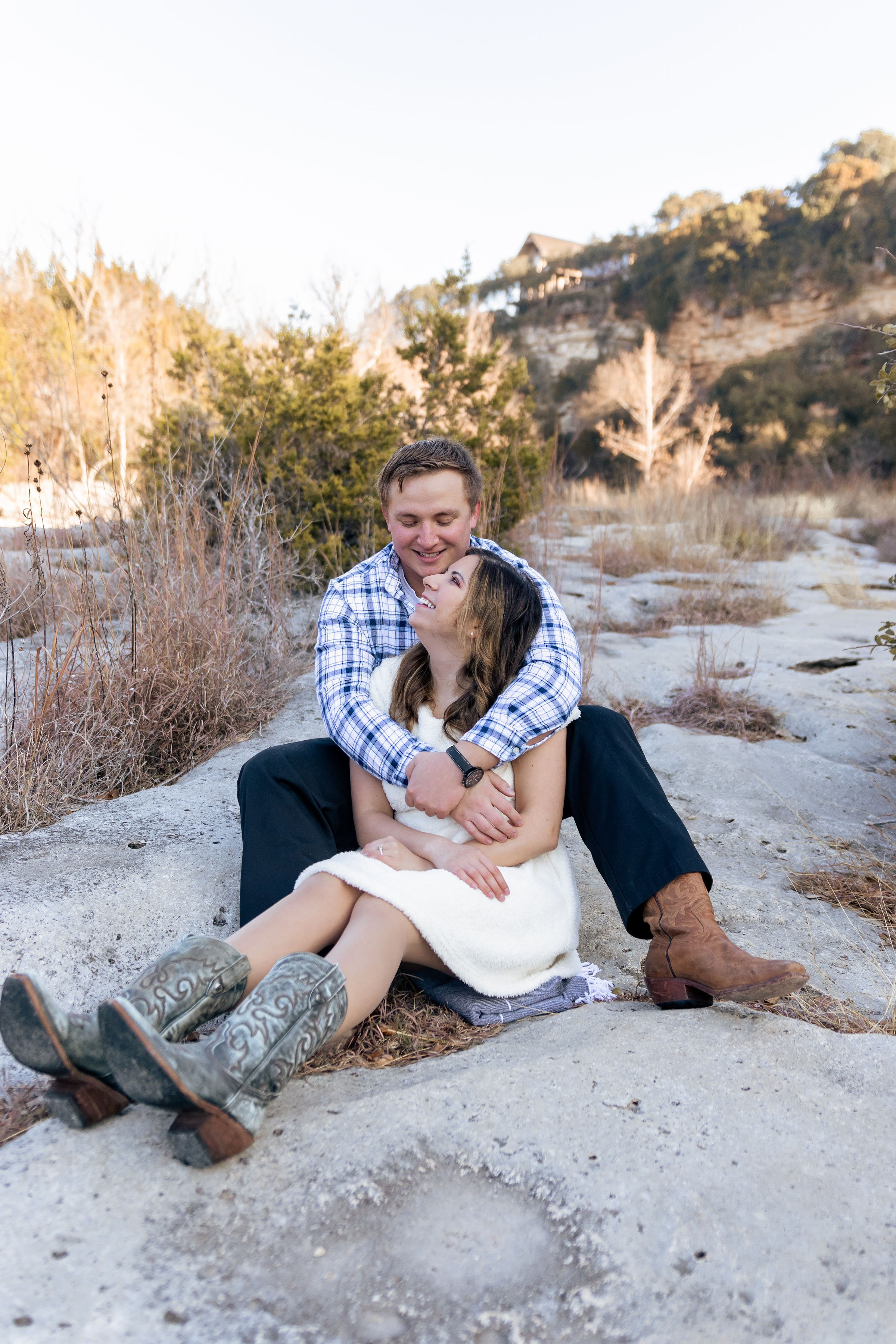 Pamela and Tyler’s engagement photoshoot at the Greenbelt Flats in Austin