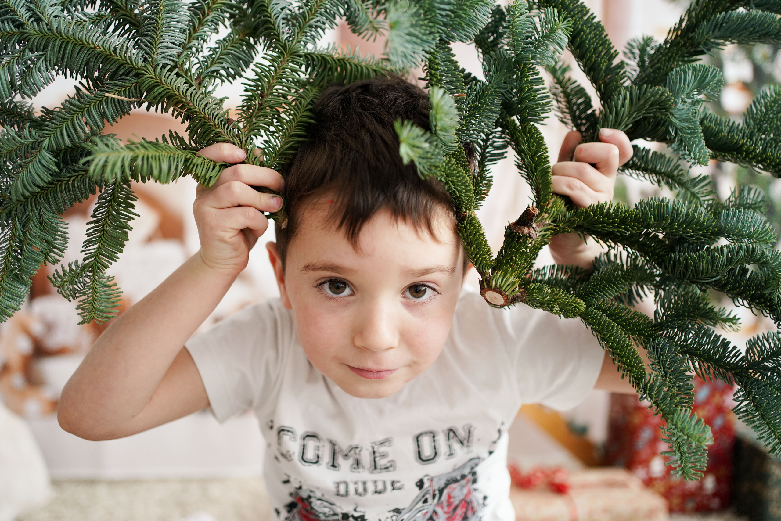 Weihnachtsfotosession im Studio für eine befreundete Familie. Neugeborenenfotografin und Retoucher in Augsburg Nastassia Schneider