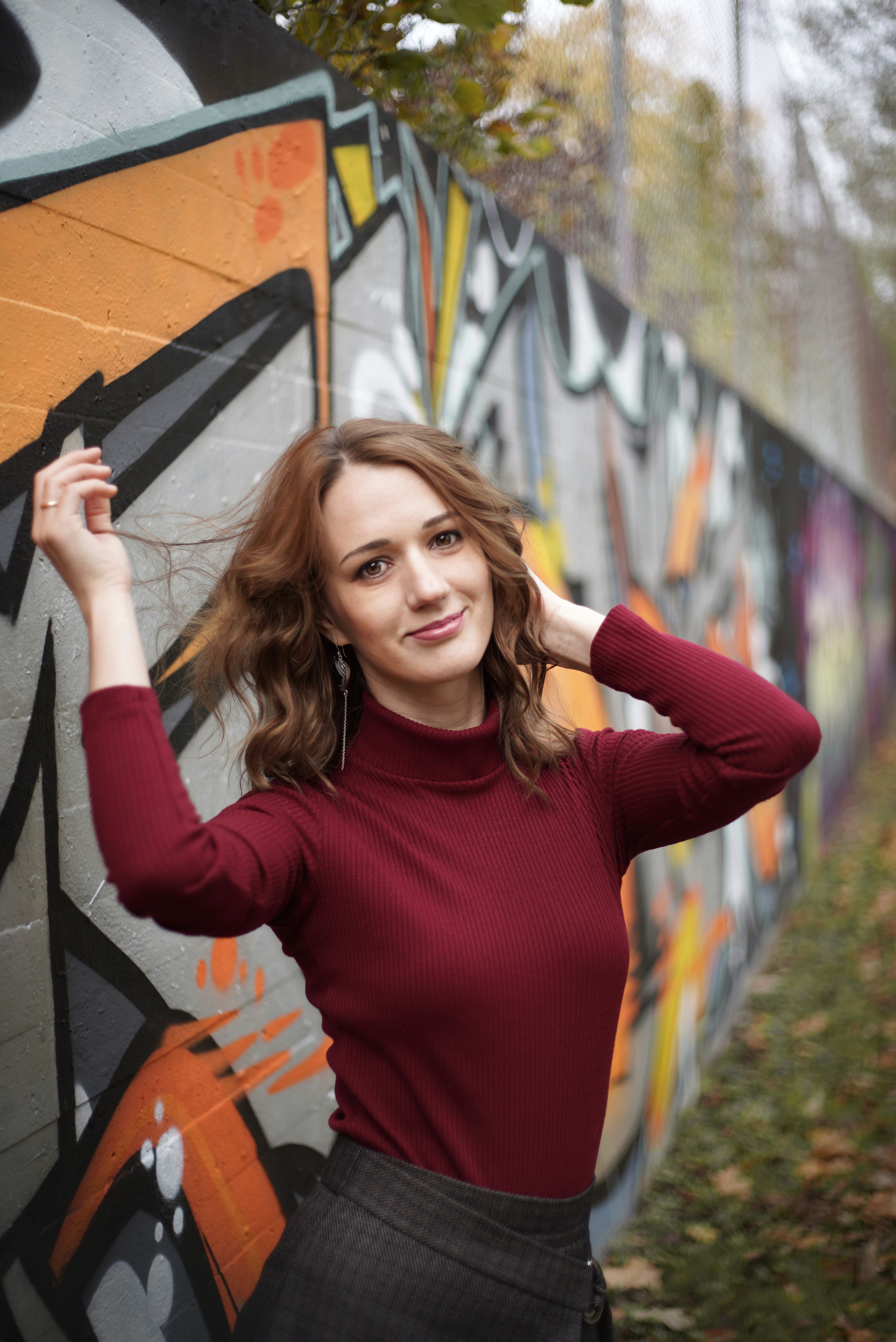 Herbstliches kreatives Treffen mit einer Kamera. Neugeborenenfotografin und Retoucher in Augsburg Nastassia Schneider