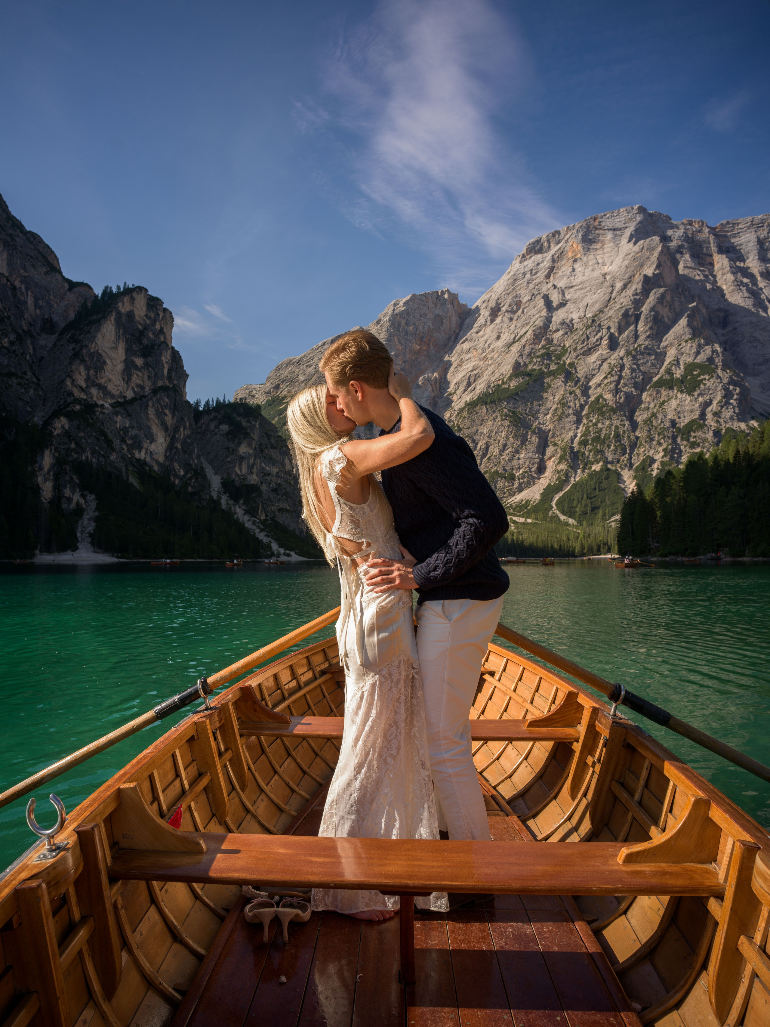 Proposal, Lake Braies, the Dolomites