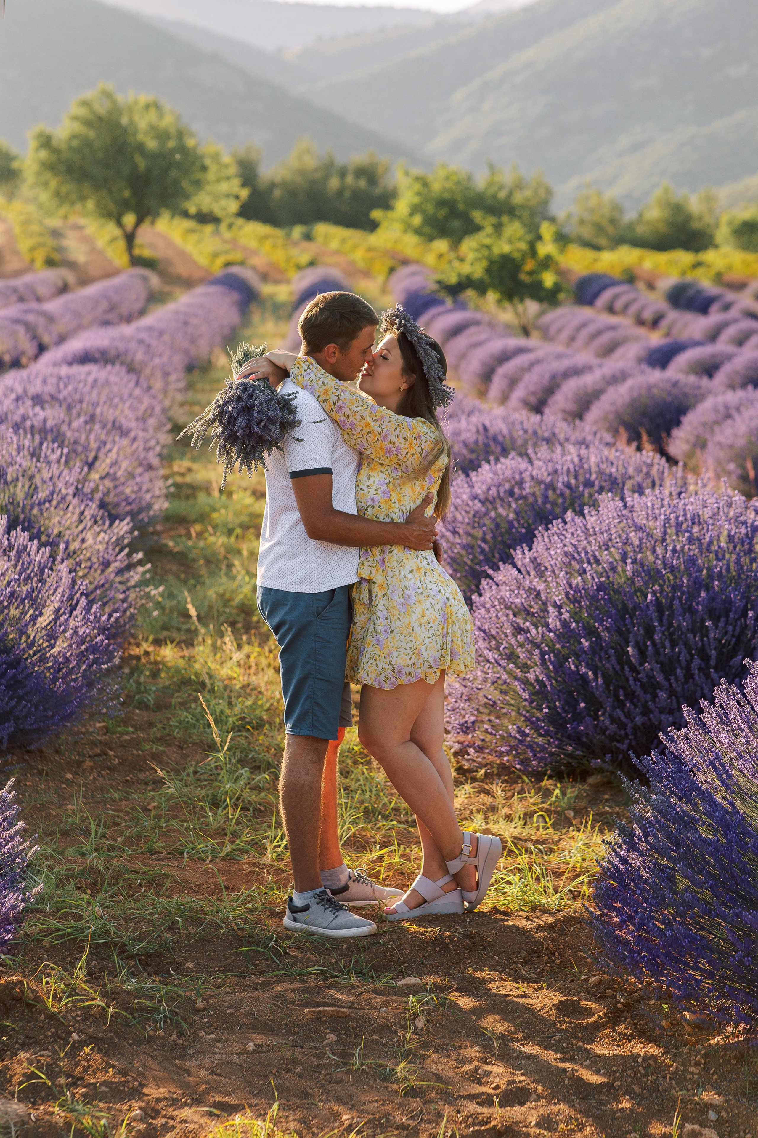 Love Story in lavender fields. Professional Photographer in Alanya, Side, Belek | Alsu Develi  Wedding, Family and portrait photo sessions