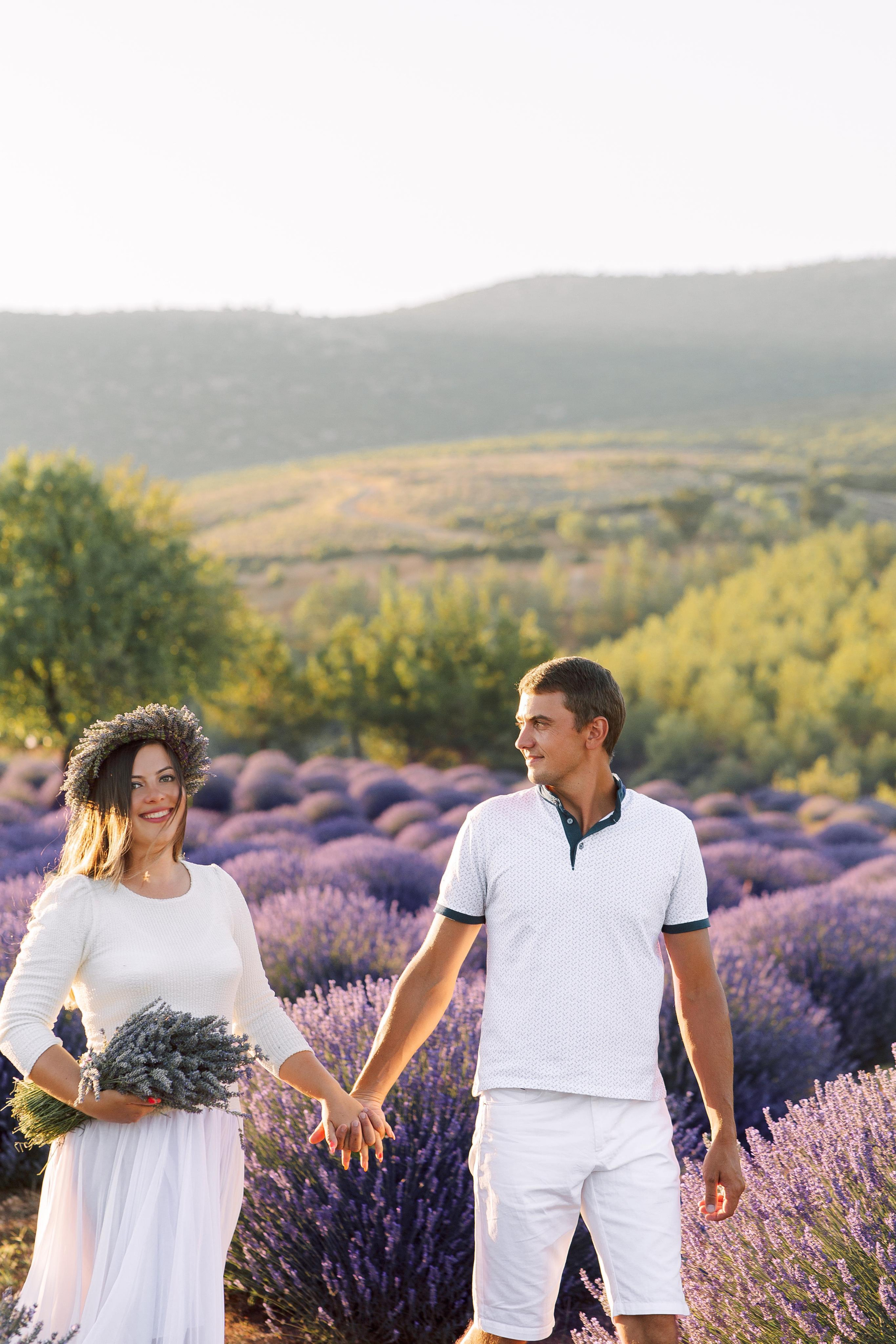 Love Story in lavender fields. Professional Photographer in Alanya, Side, Belek | Alsu Develi  Wedding, Family and portrait photo sessions