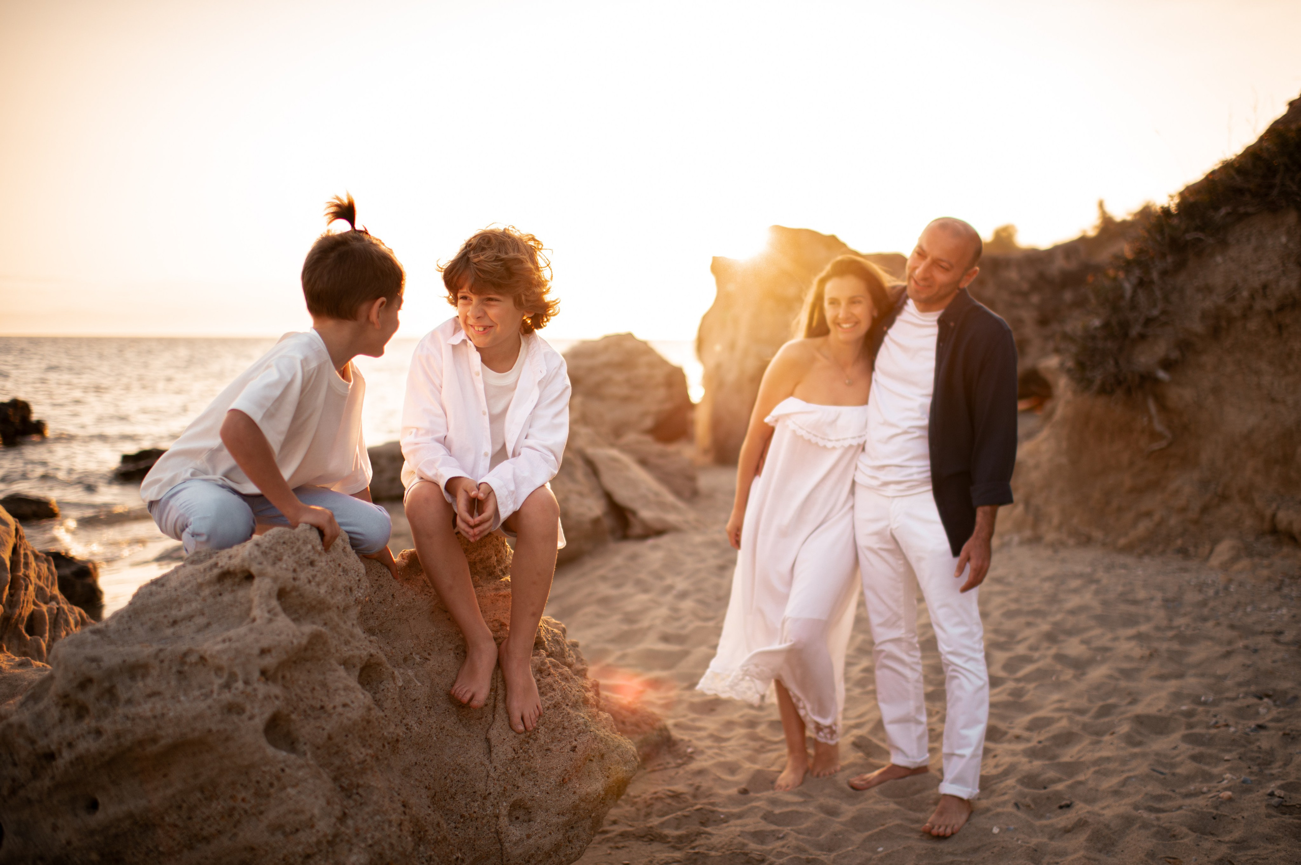 Family Sunset Beach. Семейная, детская, портретная и предметная фотосъемка в Салониках