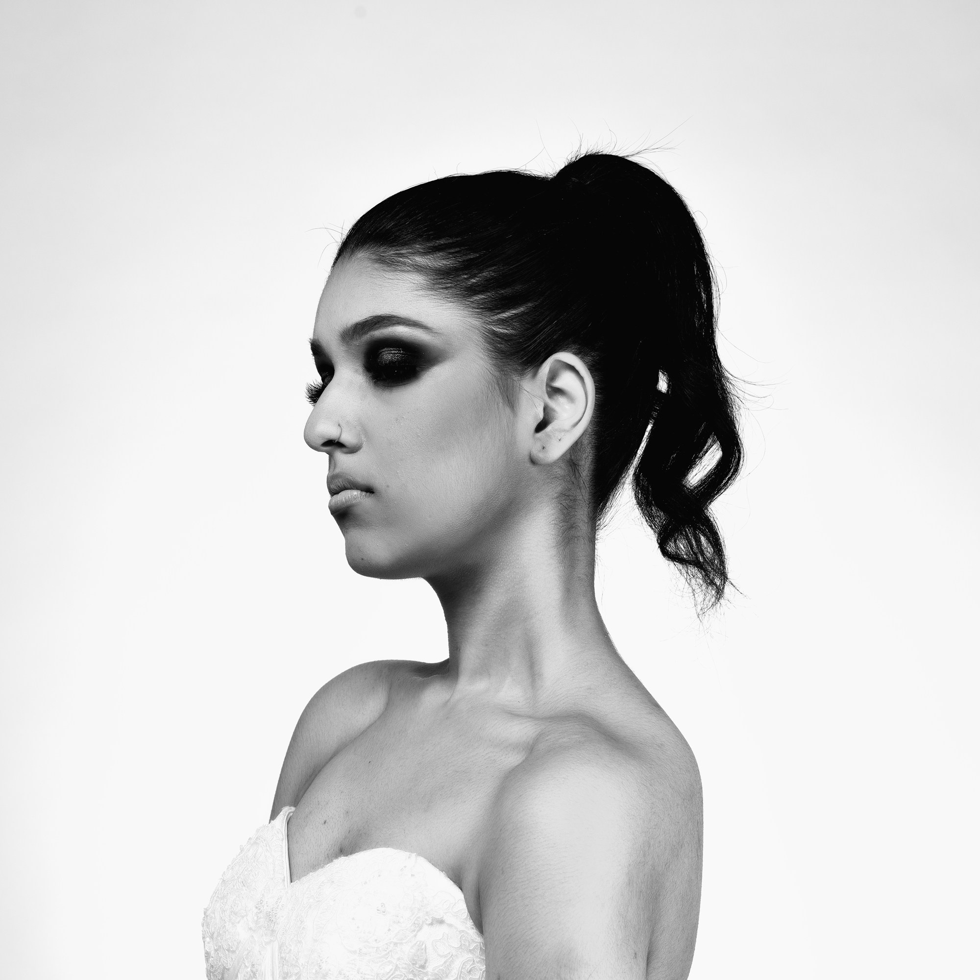 Black and White Fashion Portrait in Chennai