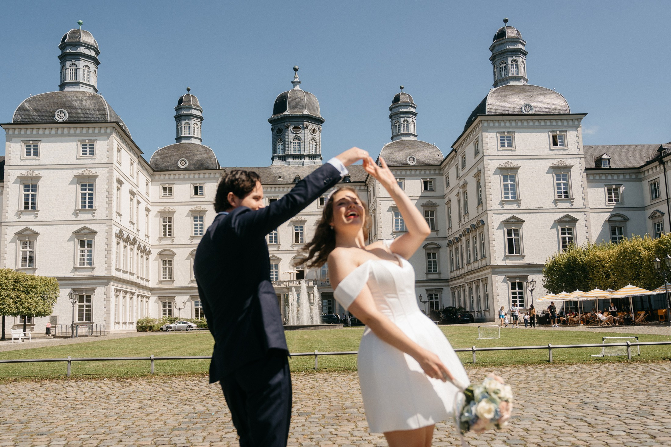 Schloss Bensberg. Hochzeitsfotograf, Familienfotograf Stuttgart, Deutschland. Alex Popov