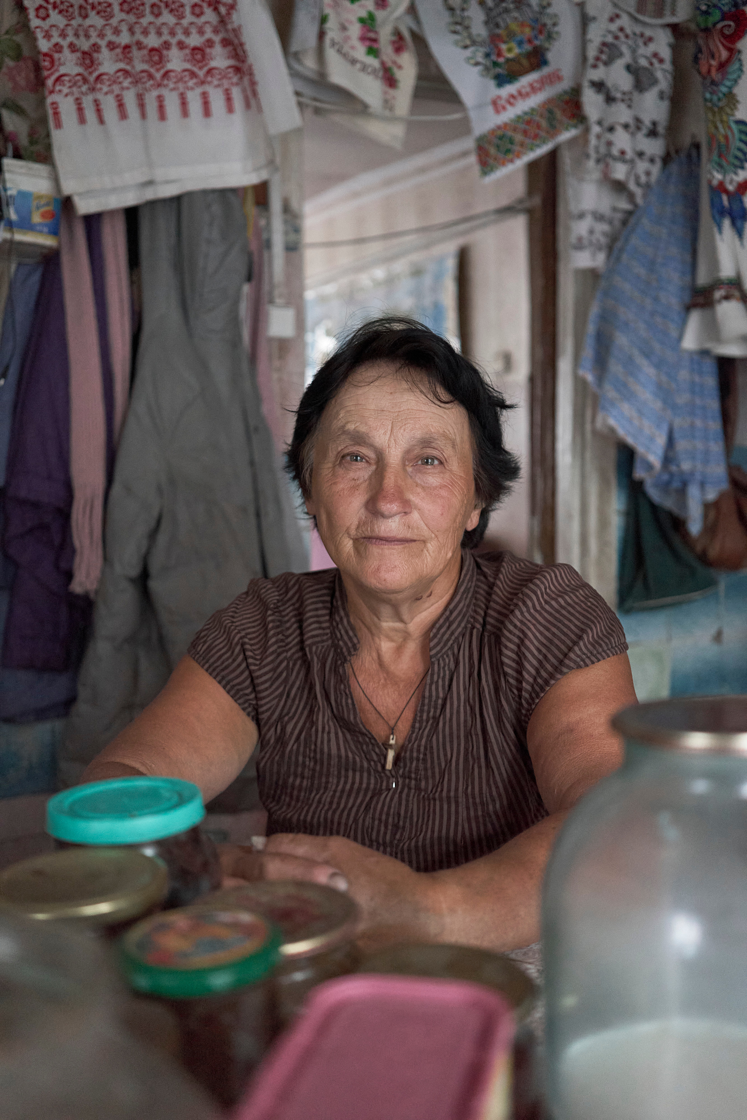 Portrait of Natalia Dmitrievna at the kitchen table.